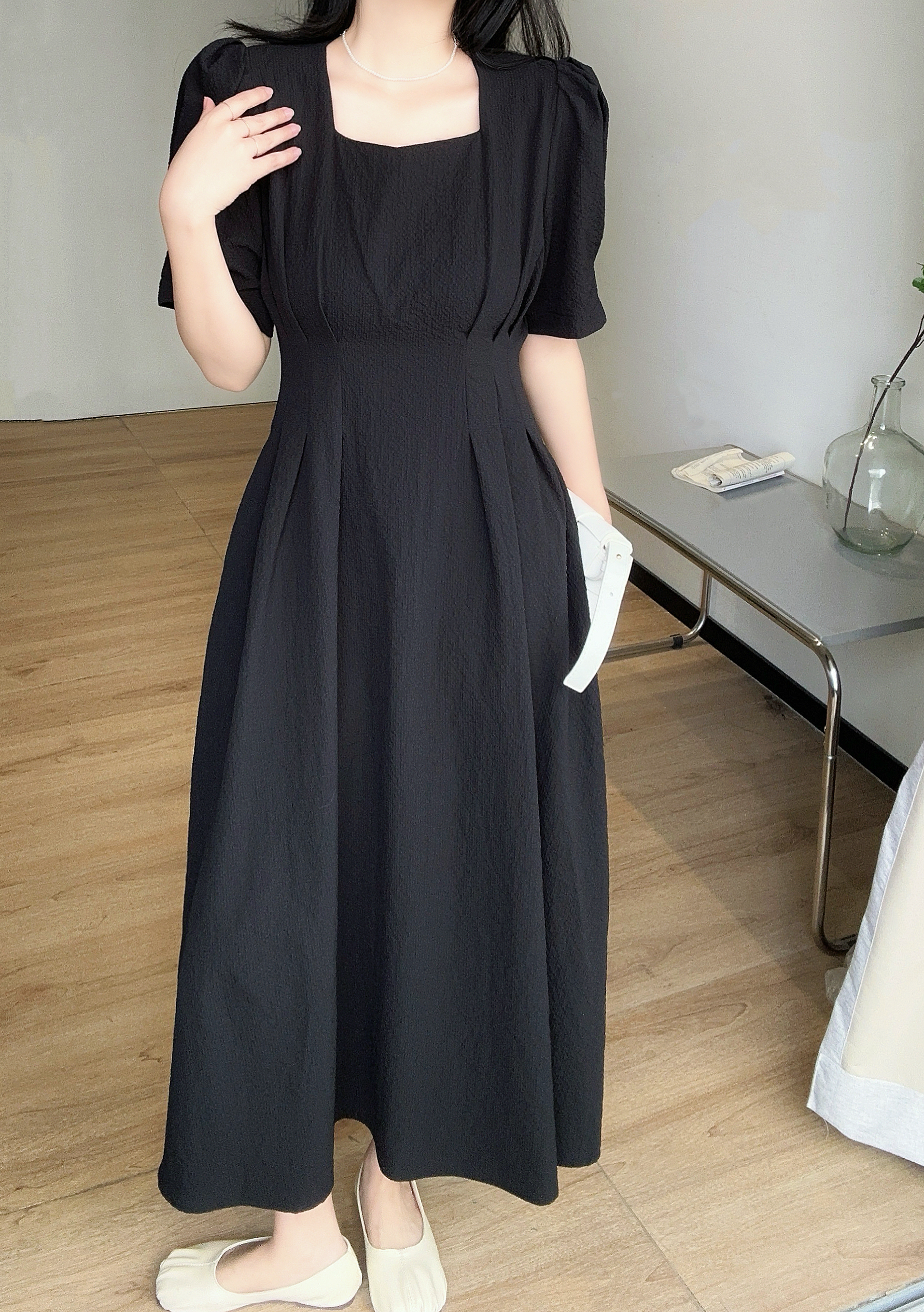Cloud Garden Square Neck Dress - 클라우드 가든 스퀘어넥 원피스