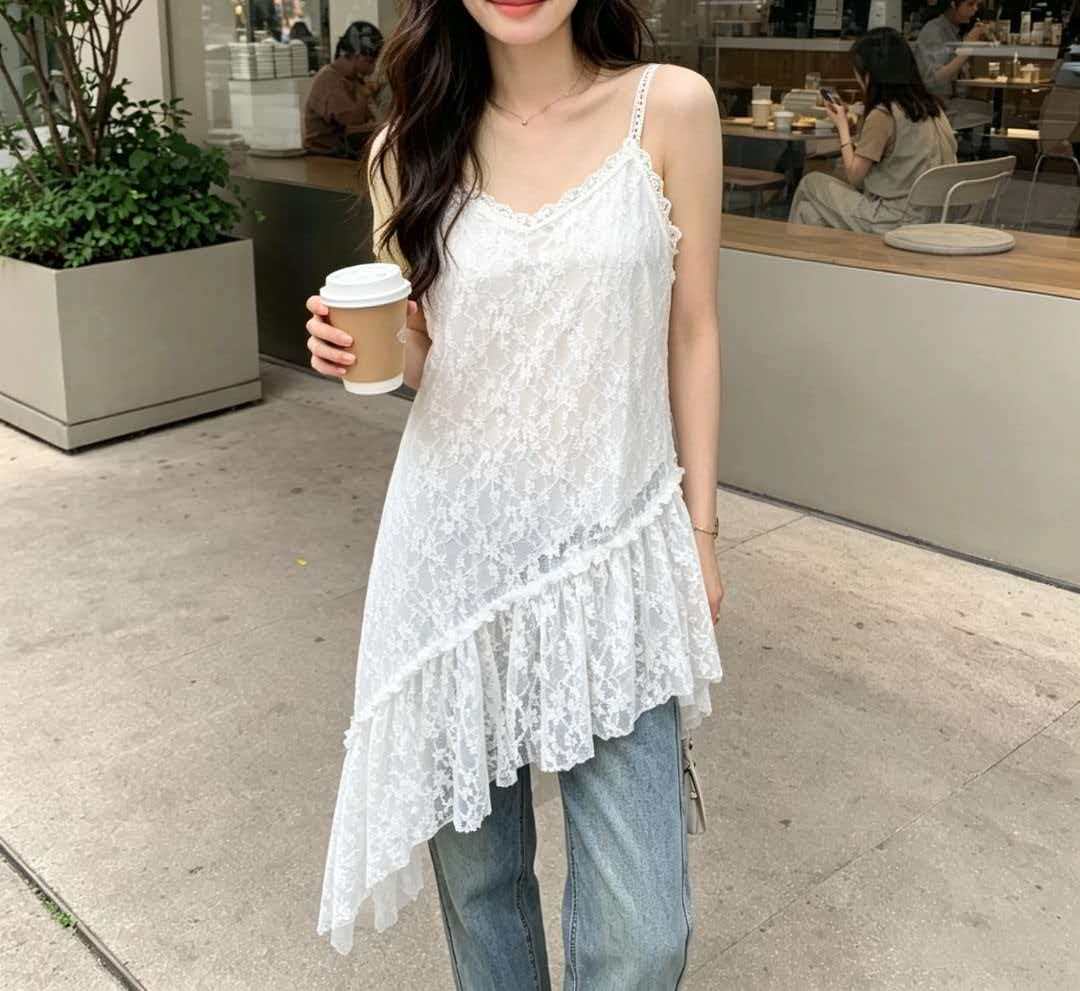 Lace Whisper Layered Cami - 레이스 위스퍼 레이어드 나시