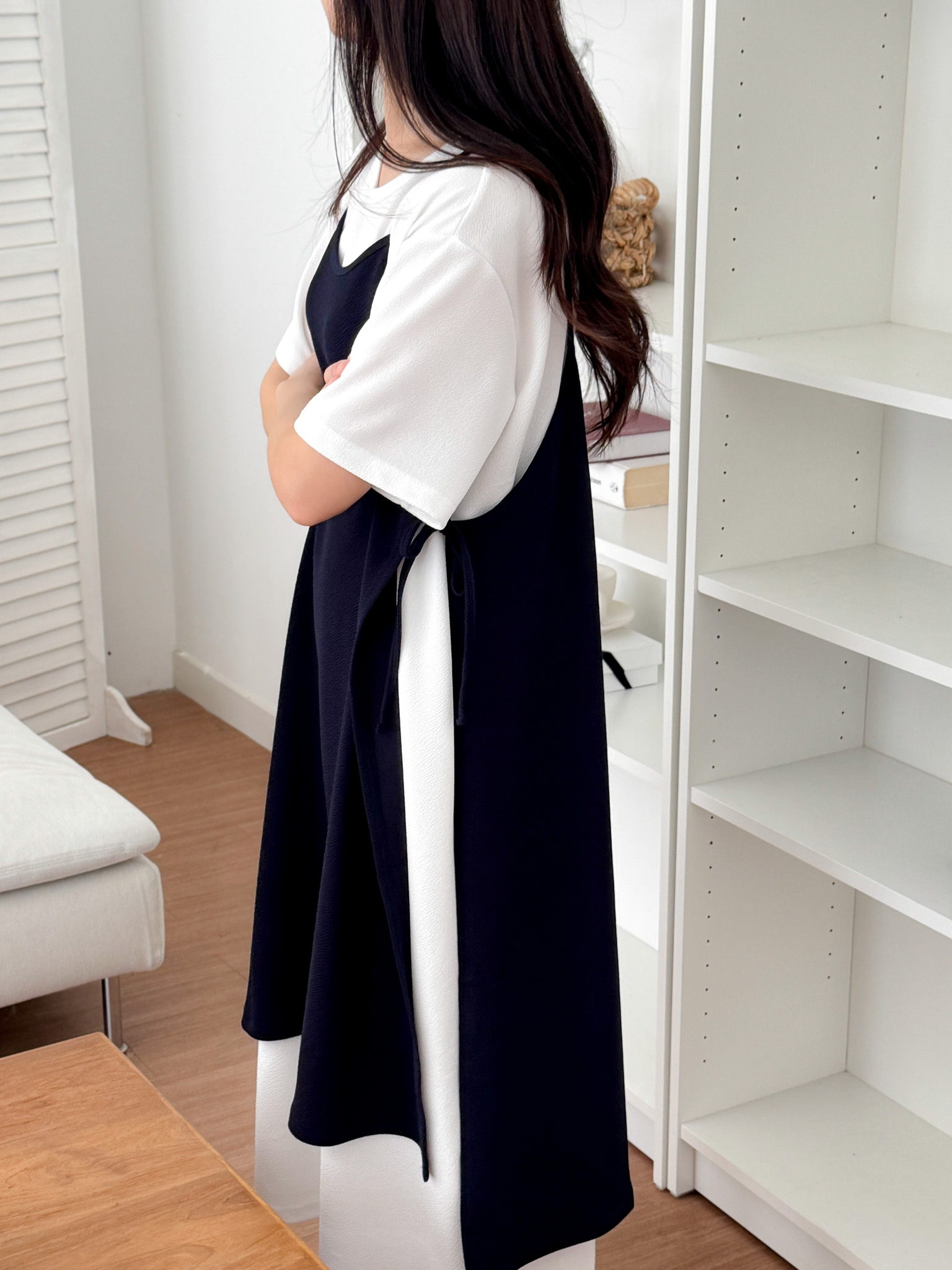 Simple Chic Strap Layer Dress - 심플 시크 스트랩 레이어 드레스
