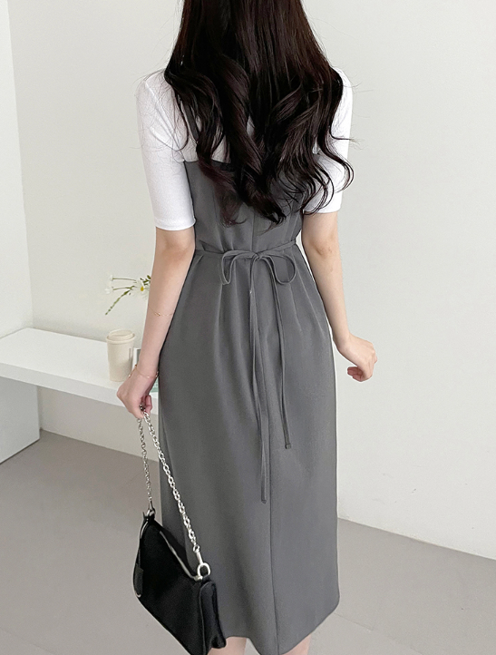 Grace Drape Midi Dress - 그레이스 드레이프 미디 원피스