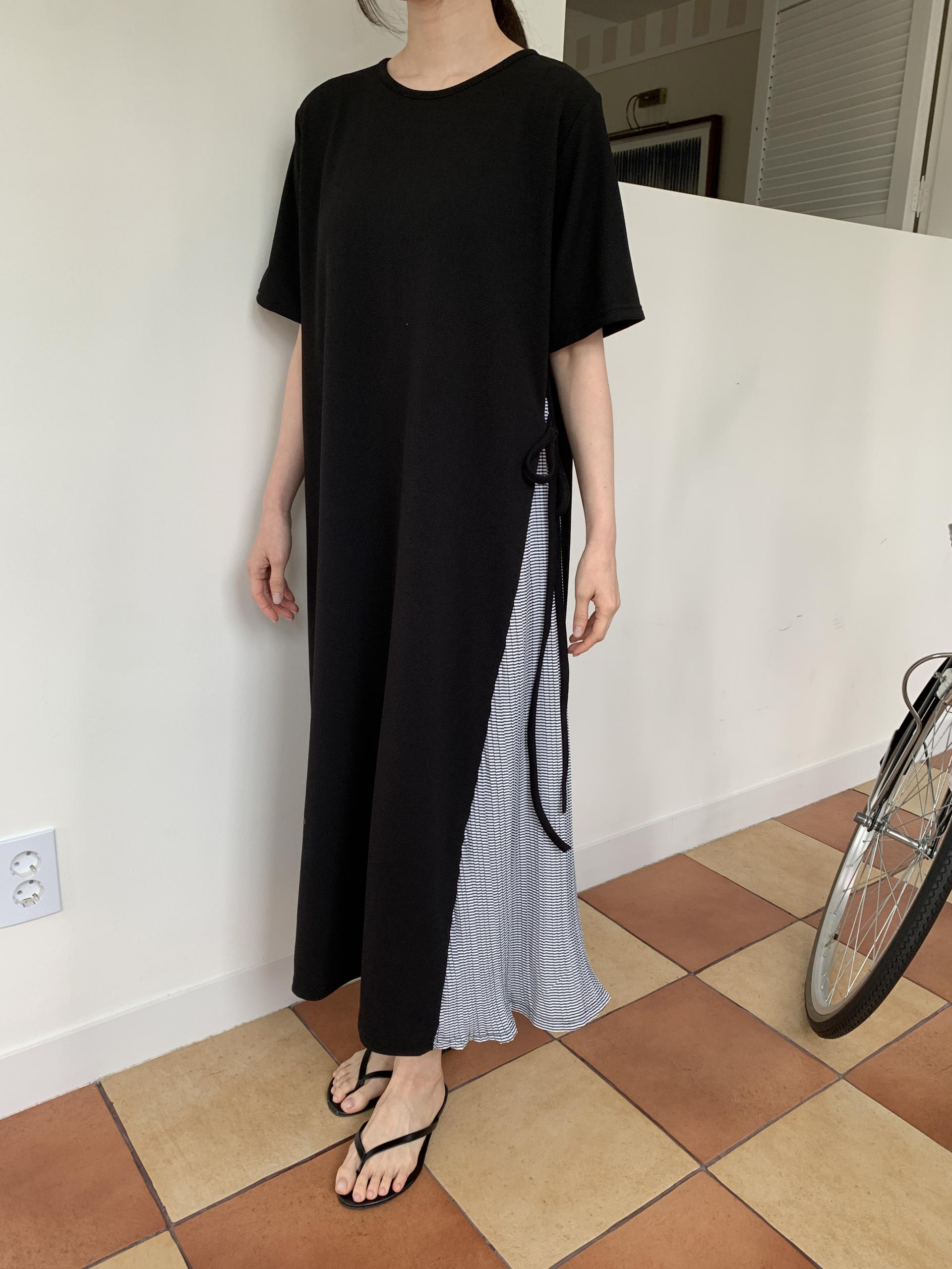 Breezy Ribbon Pleats Dress - 브리지 리본 플리츠 원피스