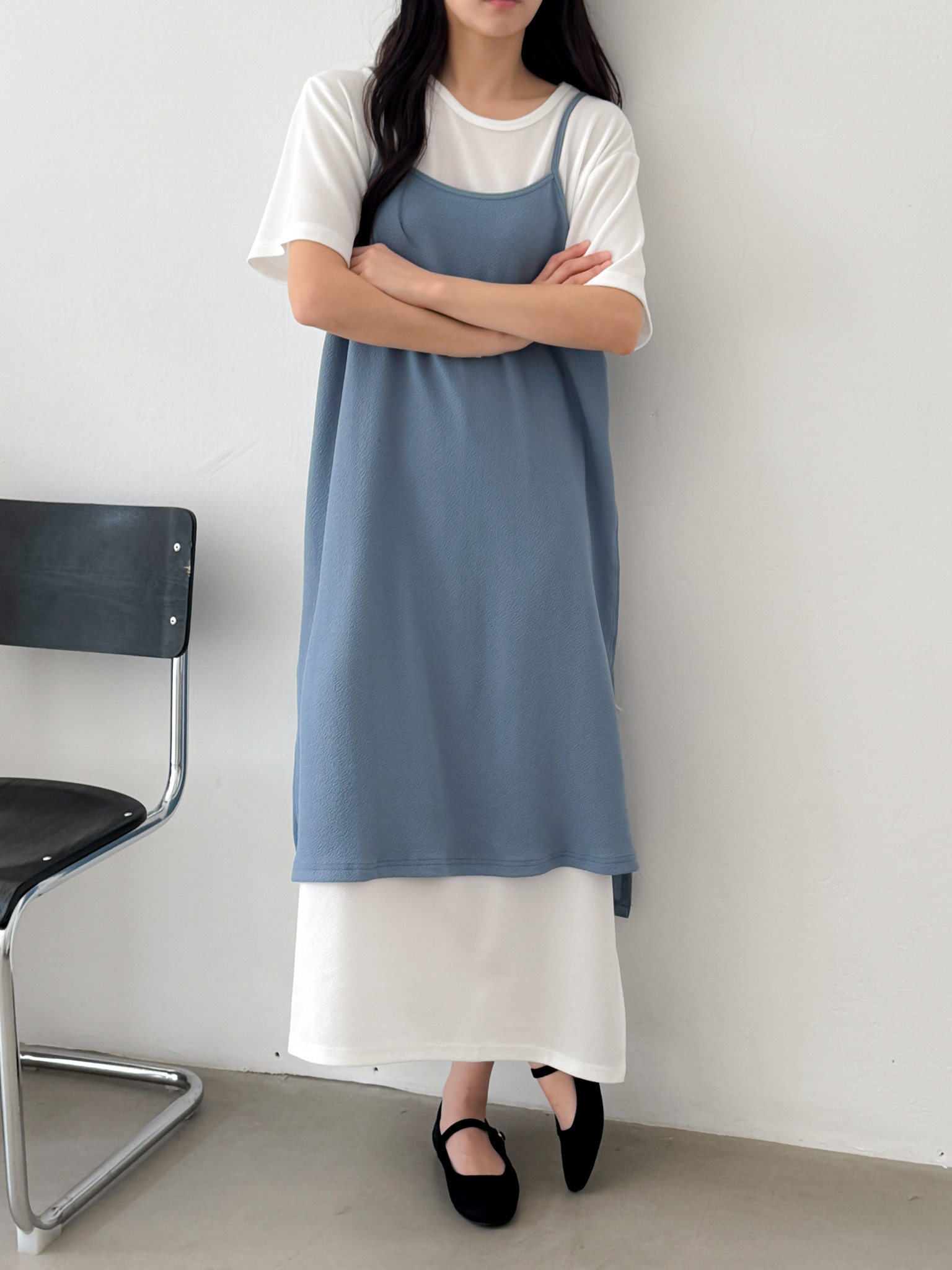 Simple Chic Strap Layer Dress - 심플 시크 스트랩 레이어 드레스