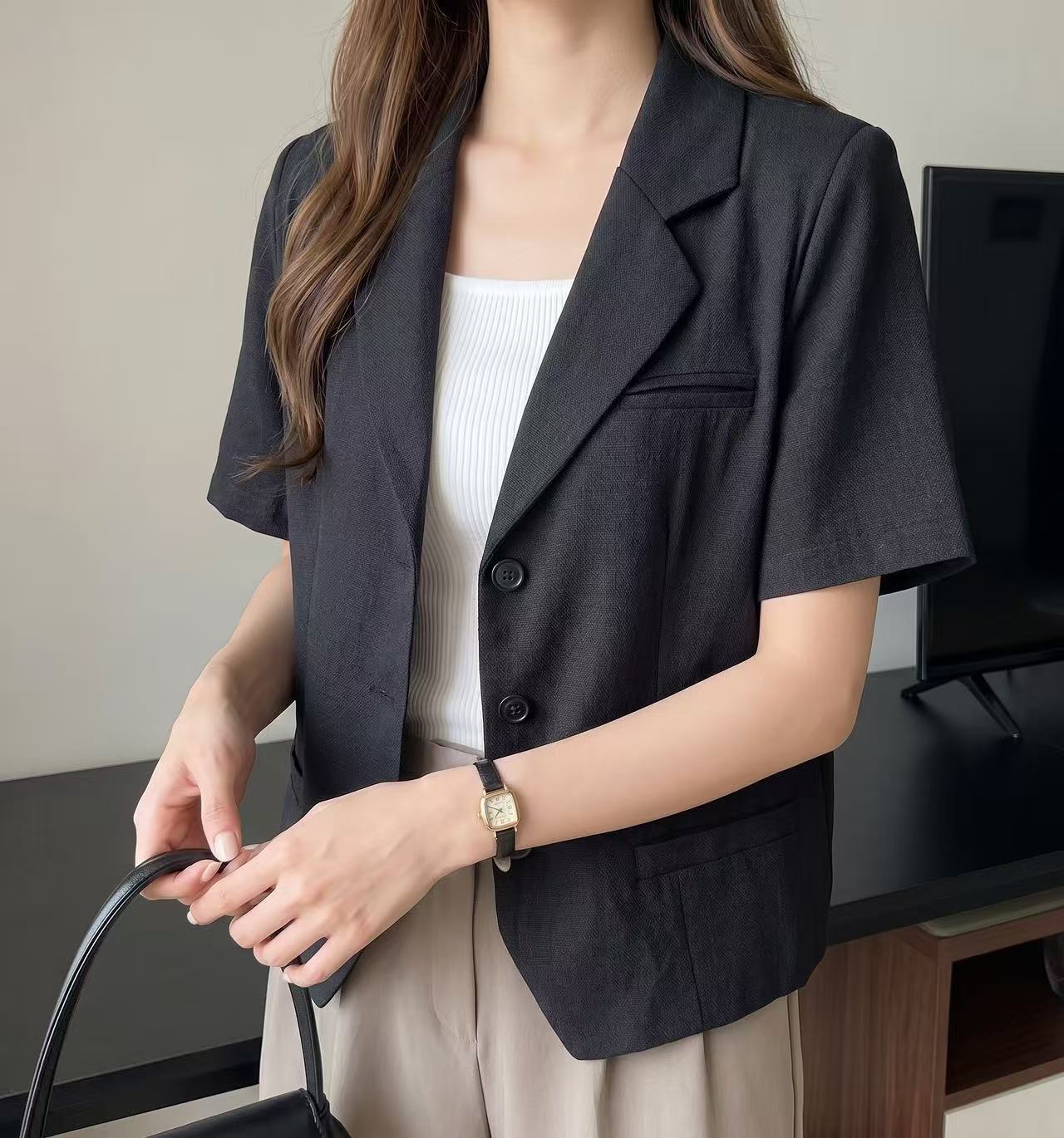 Romantic Lace Back Half Jacket - 로맨틱 레이스 백 하프 자켓