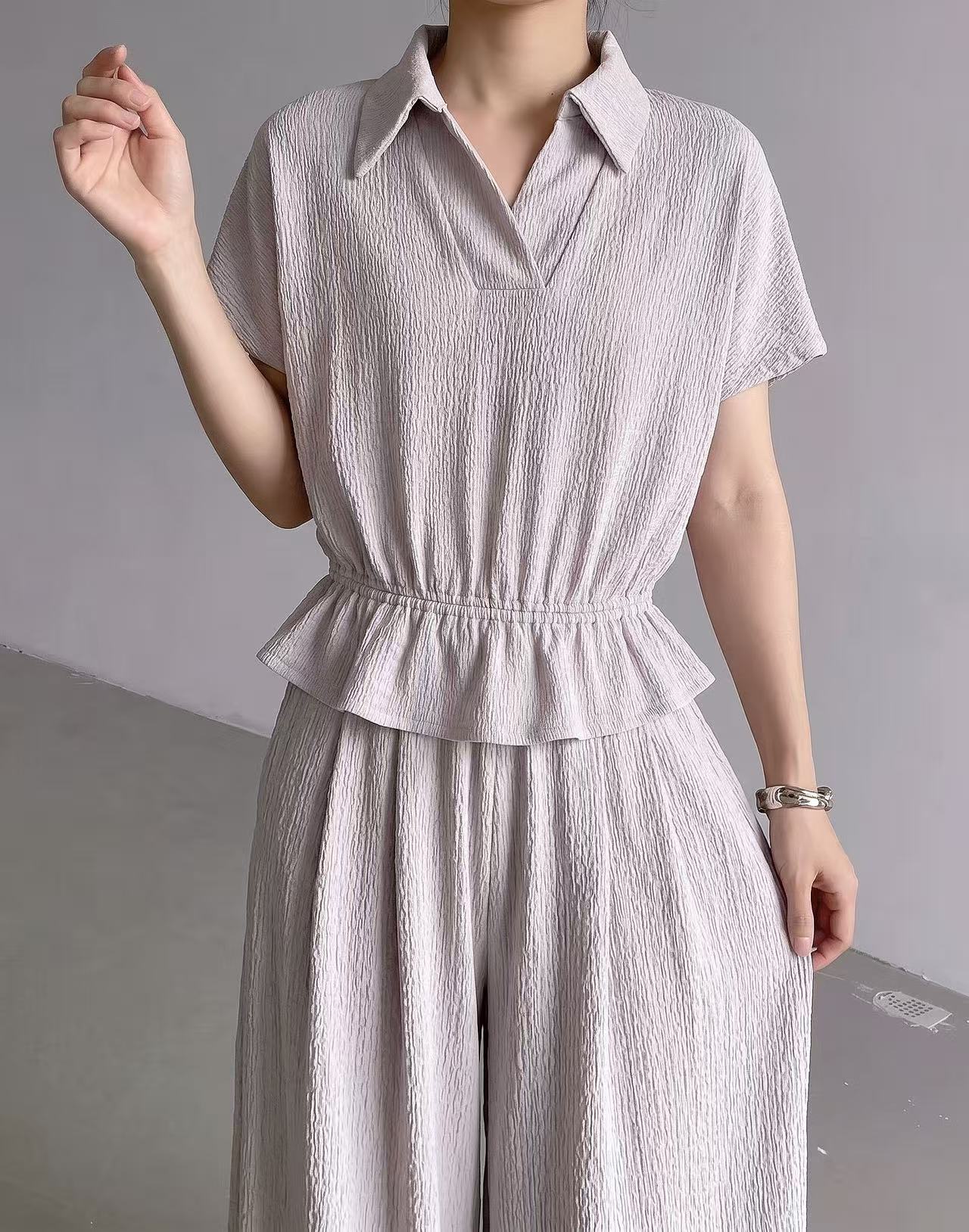 Relax Mood Wide Pants Set - 릴렉스 무드 와이드 팬츠 세트