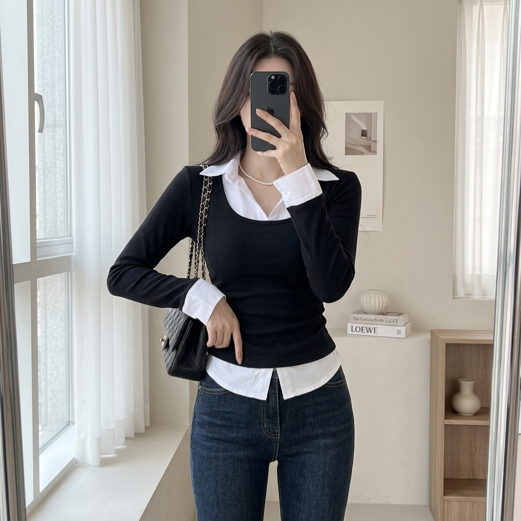 Soft Layer Ribbed Top - 소프트 레이어 골지 탑