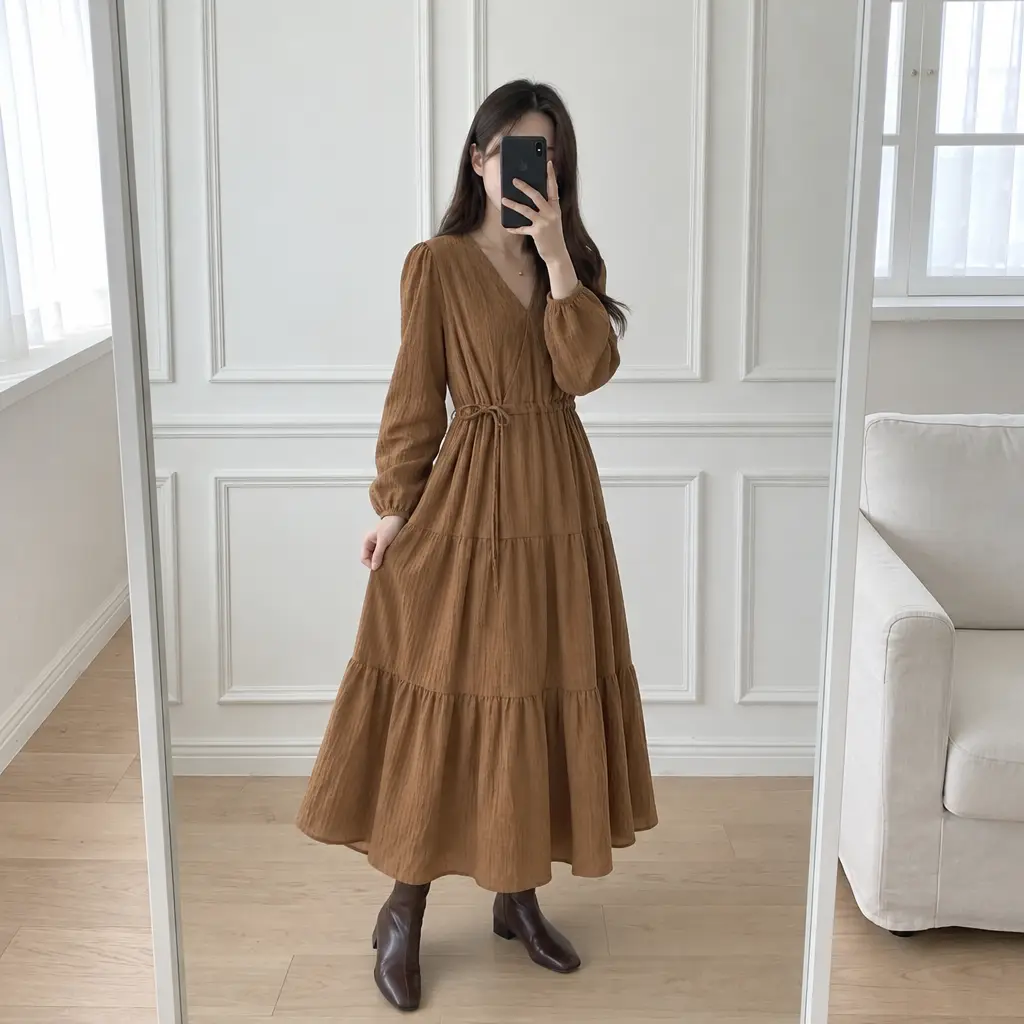 Cozy Wrap Maxi Dress - 코지 랩 맥시 원피스