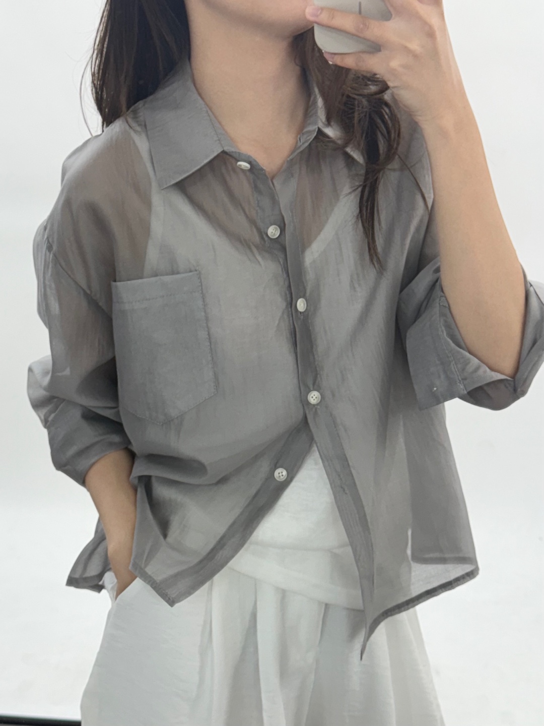Soft Veil Pocket Shirt - 소프트 베일 포켓 셔츠