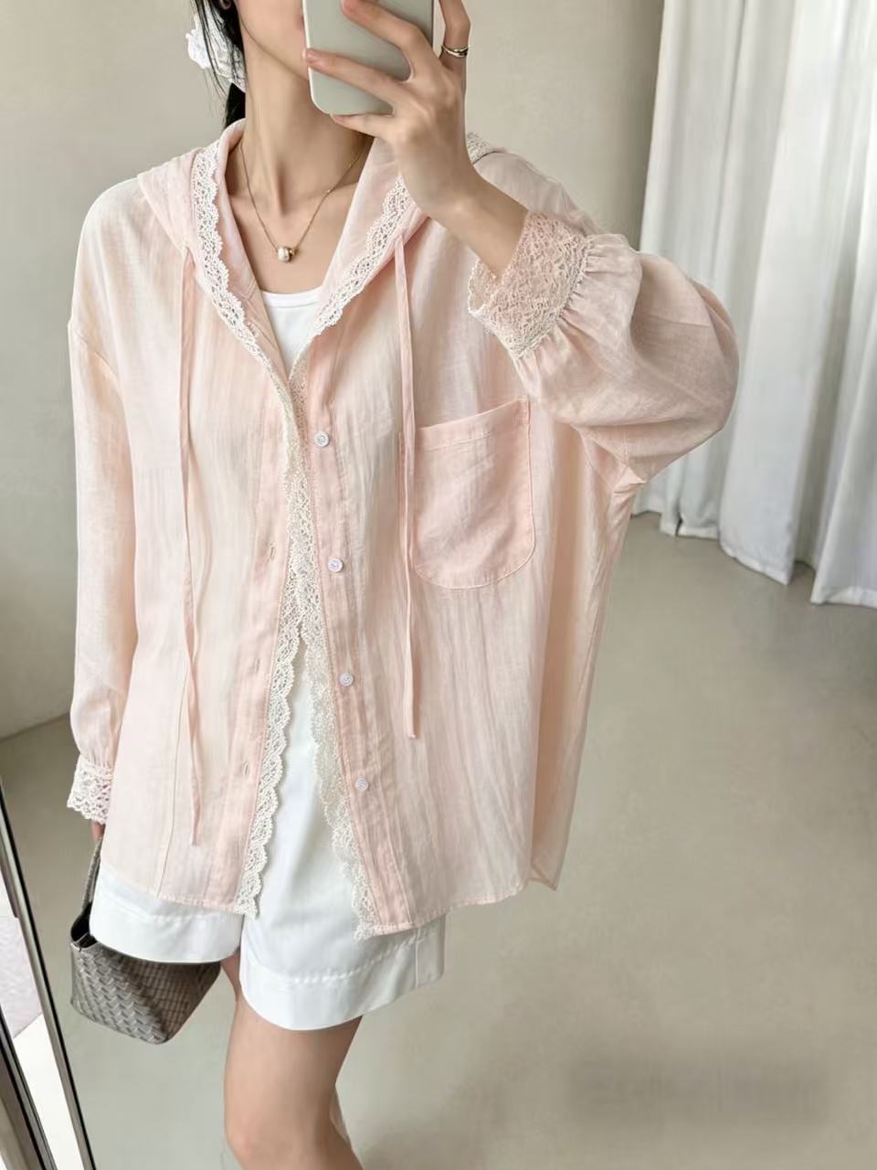Butter Lace Oversized Shirt - 버터 레이스 오버사이즈 셔츠