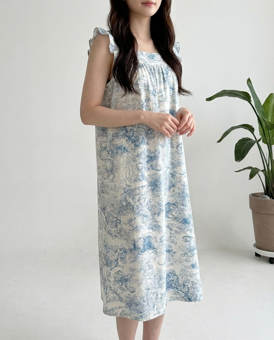 Toile Whisper Maxi Dress - 뜨왈 위스퍼 맥시 드레스