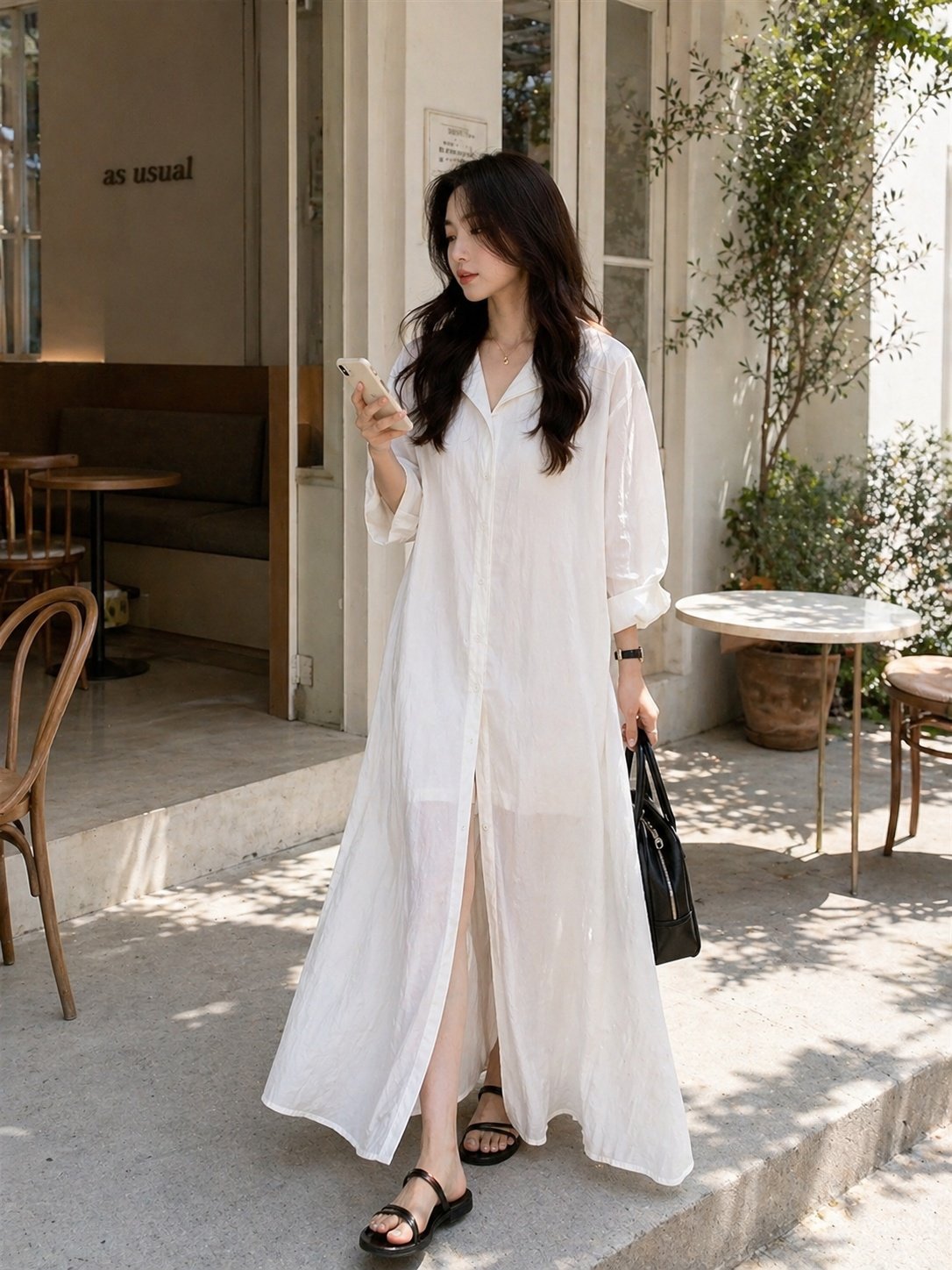 Airy Breeze Shirt Dress - 에어리 브리즈 셔츠 드레스