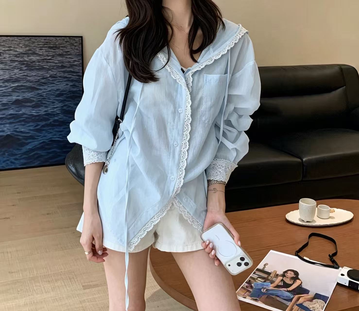 Butter Lace Oversized Shirt - 버터 레이스 오버사이즈 셔츠