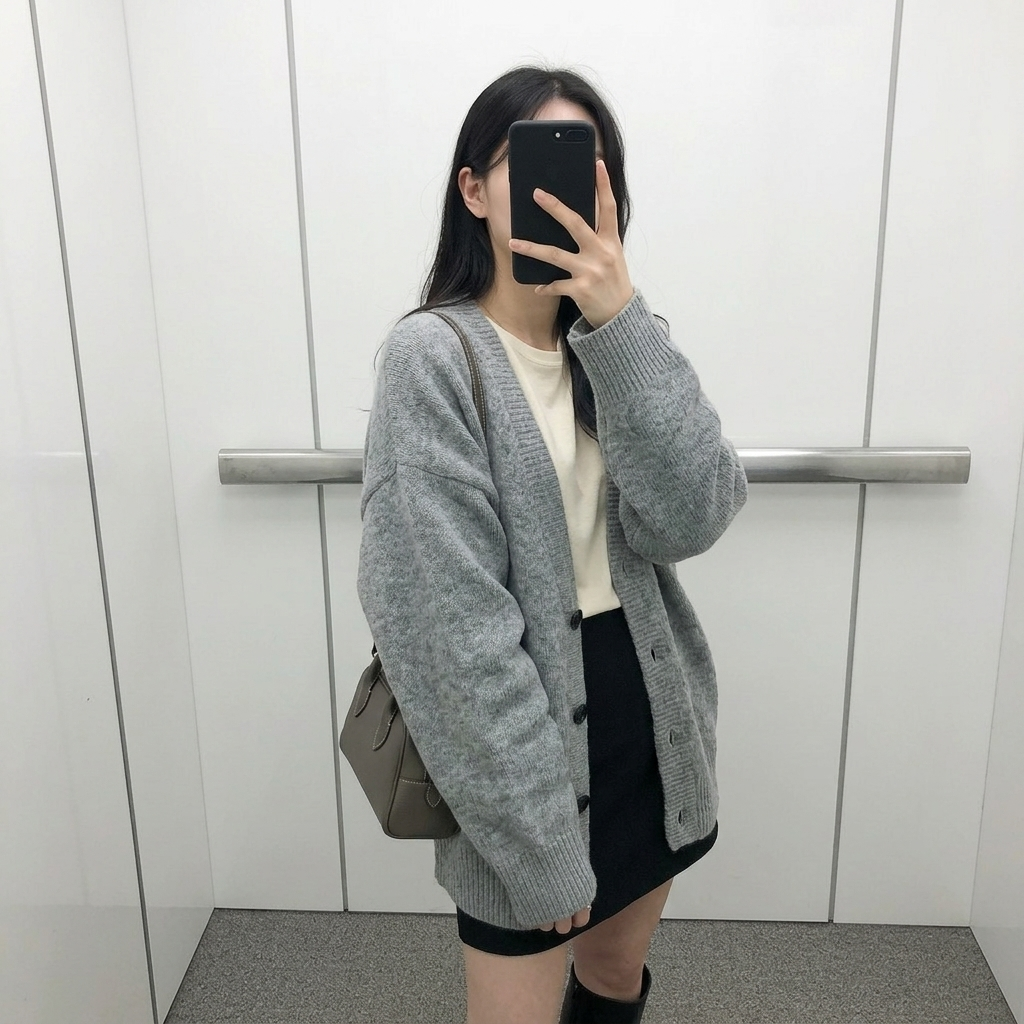 Mild Day Knit Cardigan - 마일드 데이 니트 가디건