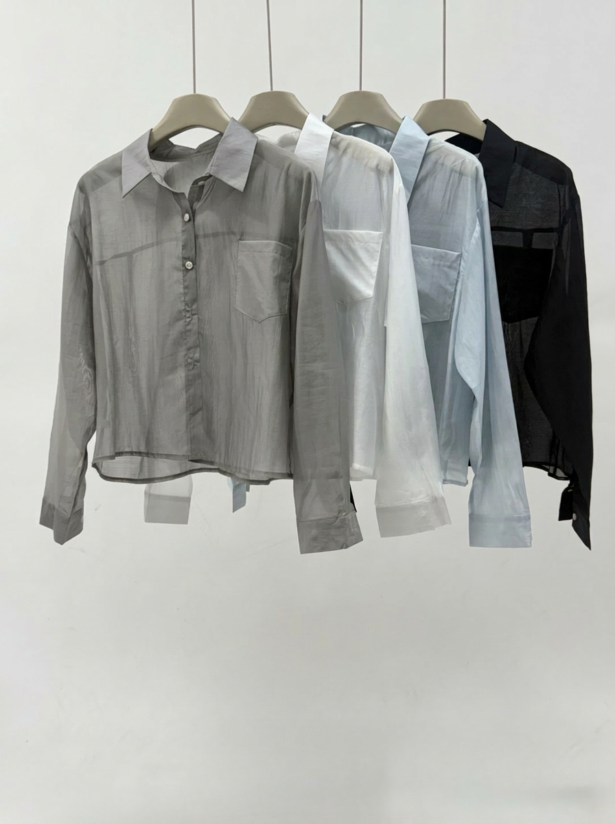 Soft Veil Pocket Shirt - 소프트 베일 포켓 셔츠