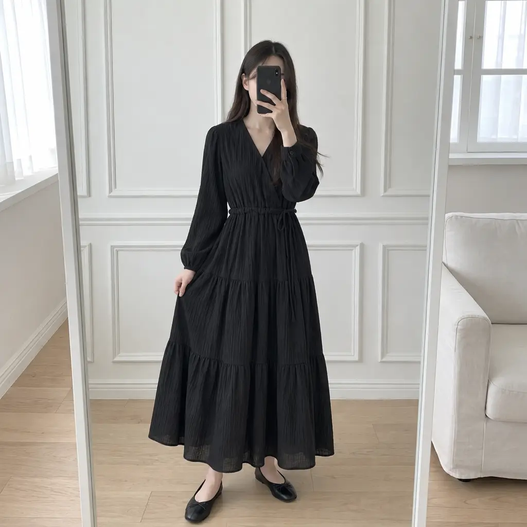 Cozy Wrap Maxi Dress - 코지 랩 맥시 원피스