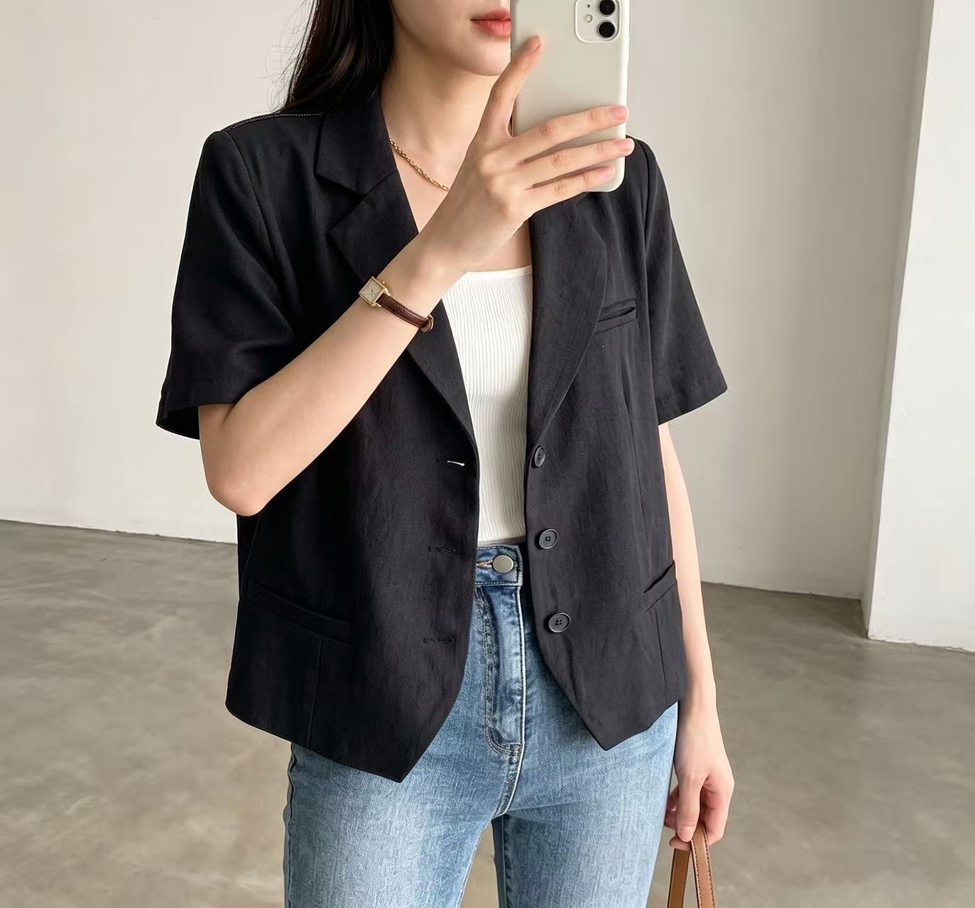 Romantic Lace Back Half Jacket - 로맨틱 레이스 백 하프 자켓
