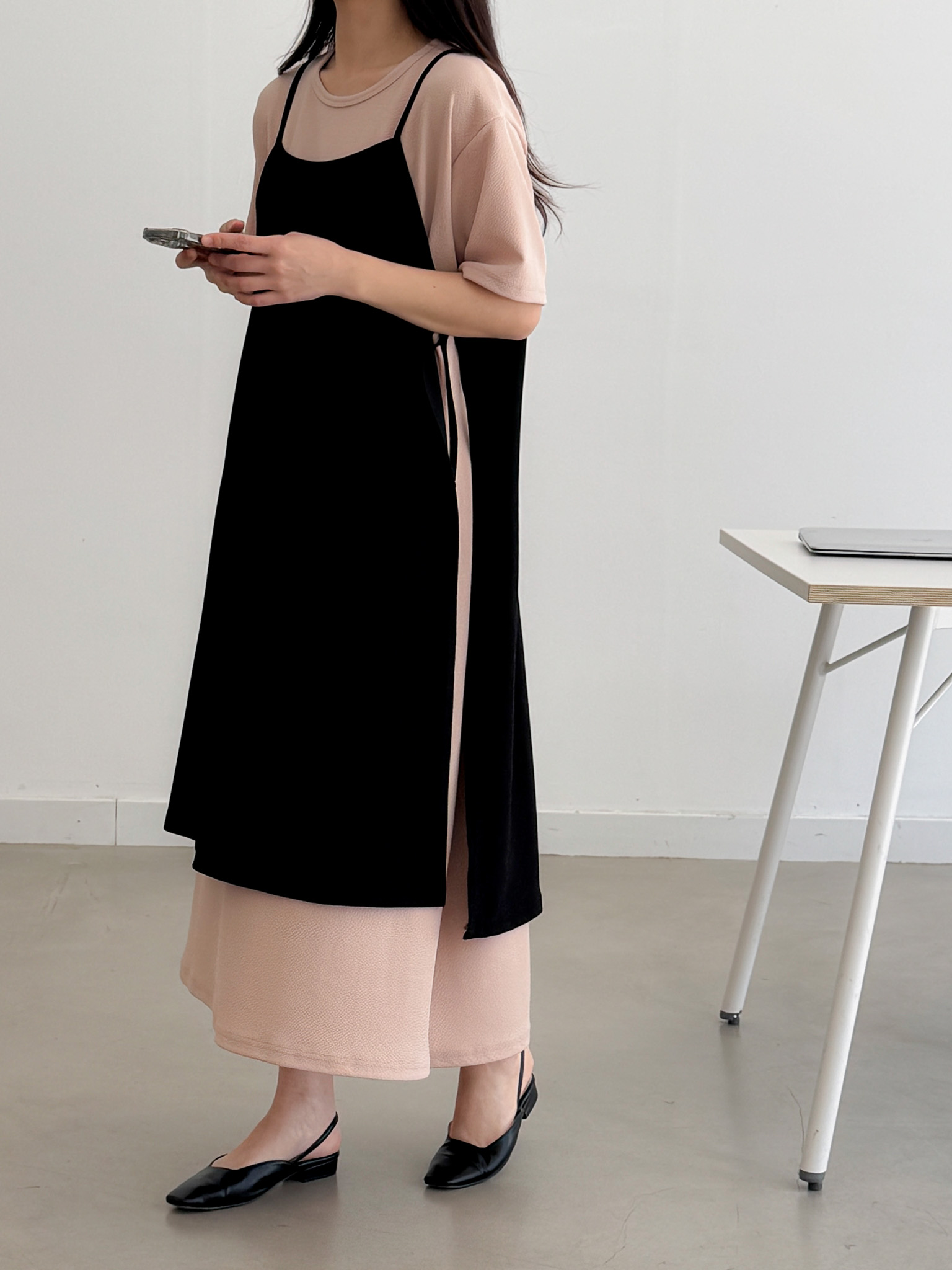 Simple Chic Strap Layer Dress - 심플 시크 스트랩 레이어 드레스