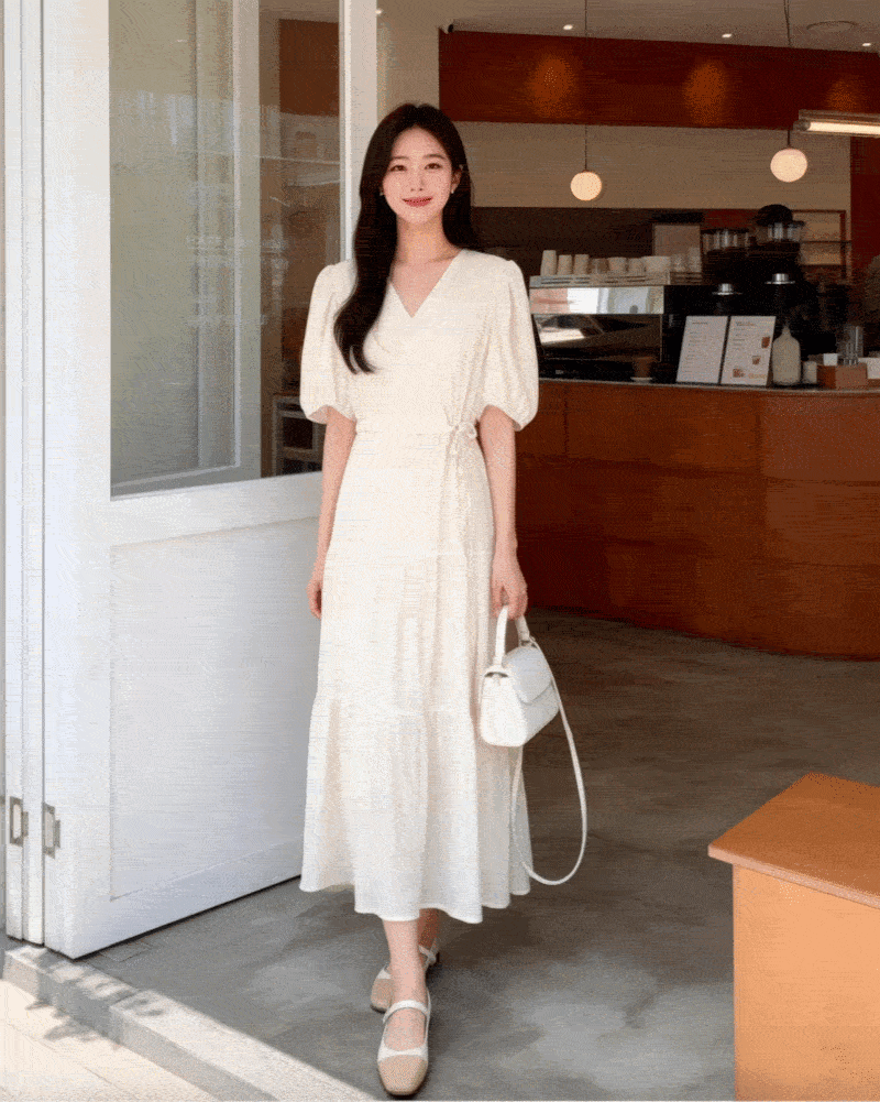 Lovely Breeze Seersucker Dress - 러블리 브리즈 시어서커 원피스