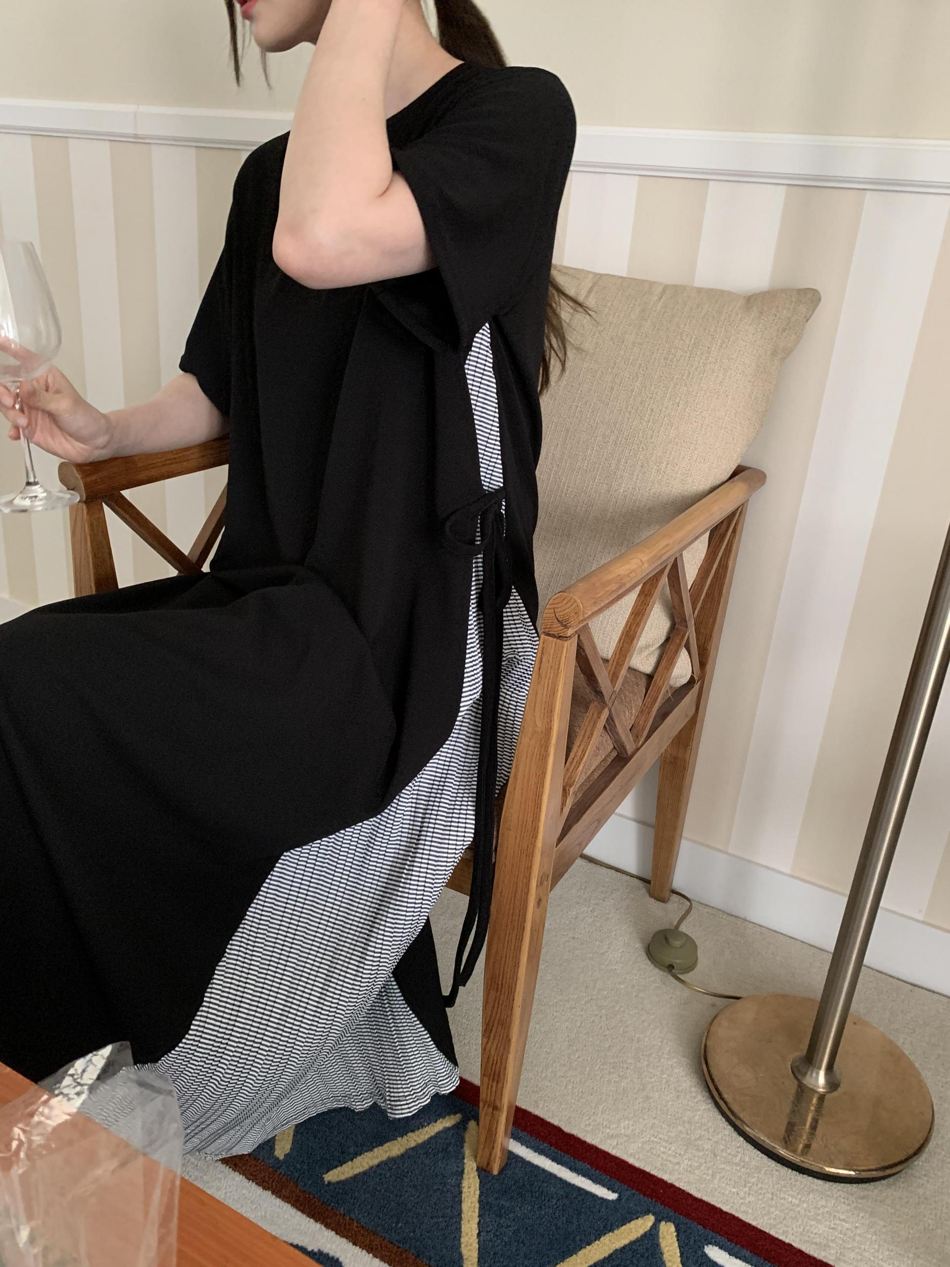 Breezy Ribbon Pleats Dress - 브리지 리본 플리츠 원피스