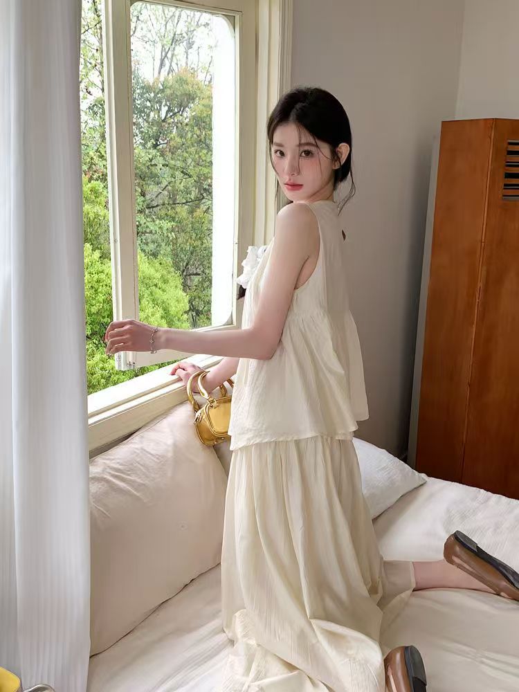 Pastel Bloom Chiffon Dress Set - 파스텔 블룸 쉬폰 원피스