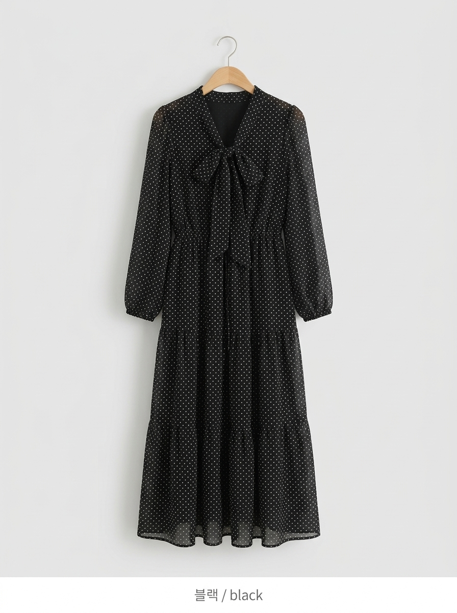 Romantic Mood Dot Midi Dress - 로맨틱 무드 도트 미디 원피스