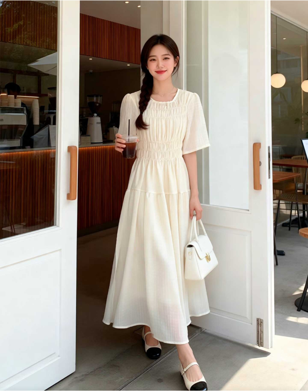 Cloud Shirring Breeze Dress - 클라우드 셔링 브리즈 원피스