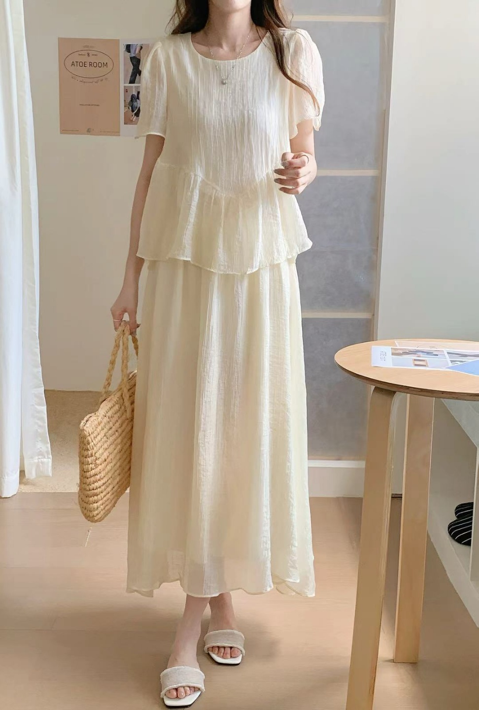Airy Frill Chiffon Dress - 에어리 프릴 시폰 원피스