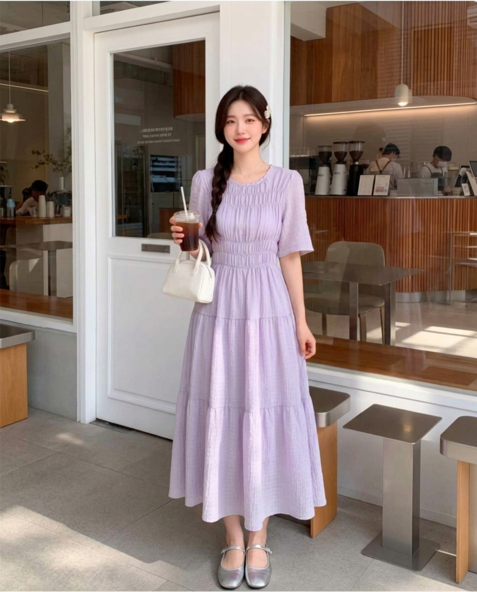 Cloud Shirring Breeze Dress - 클라우드 셔링 브리즈 원피스
