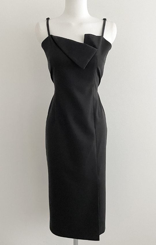 Grace Drape Midi Dress - 그레이스 드레이프 미디 원피스