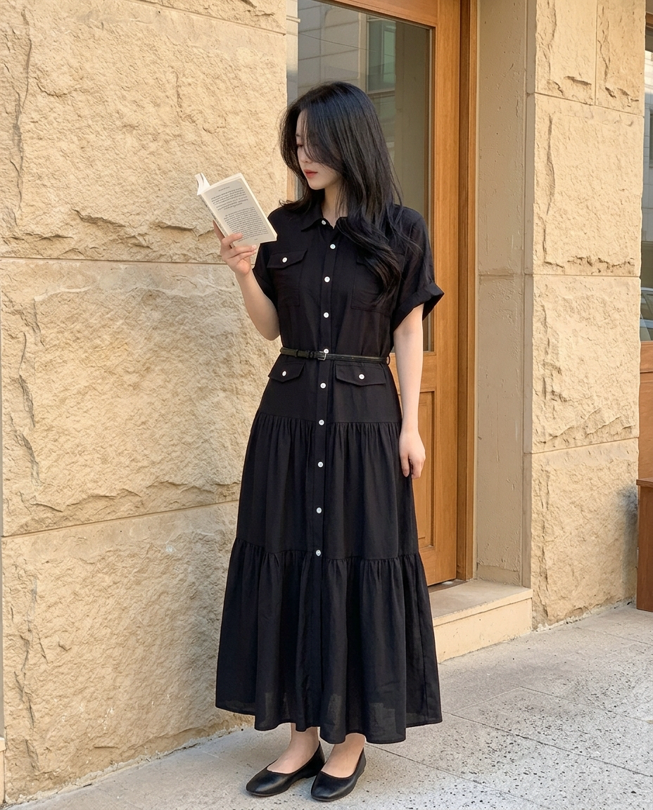 Everyday Grace Shirt Dress - 에브리데이 그레이스 셔츠 원피스