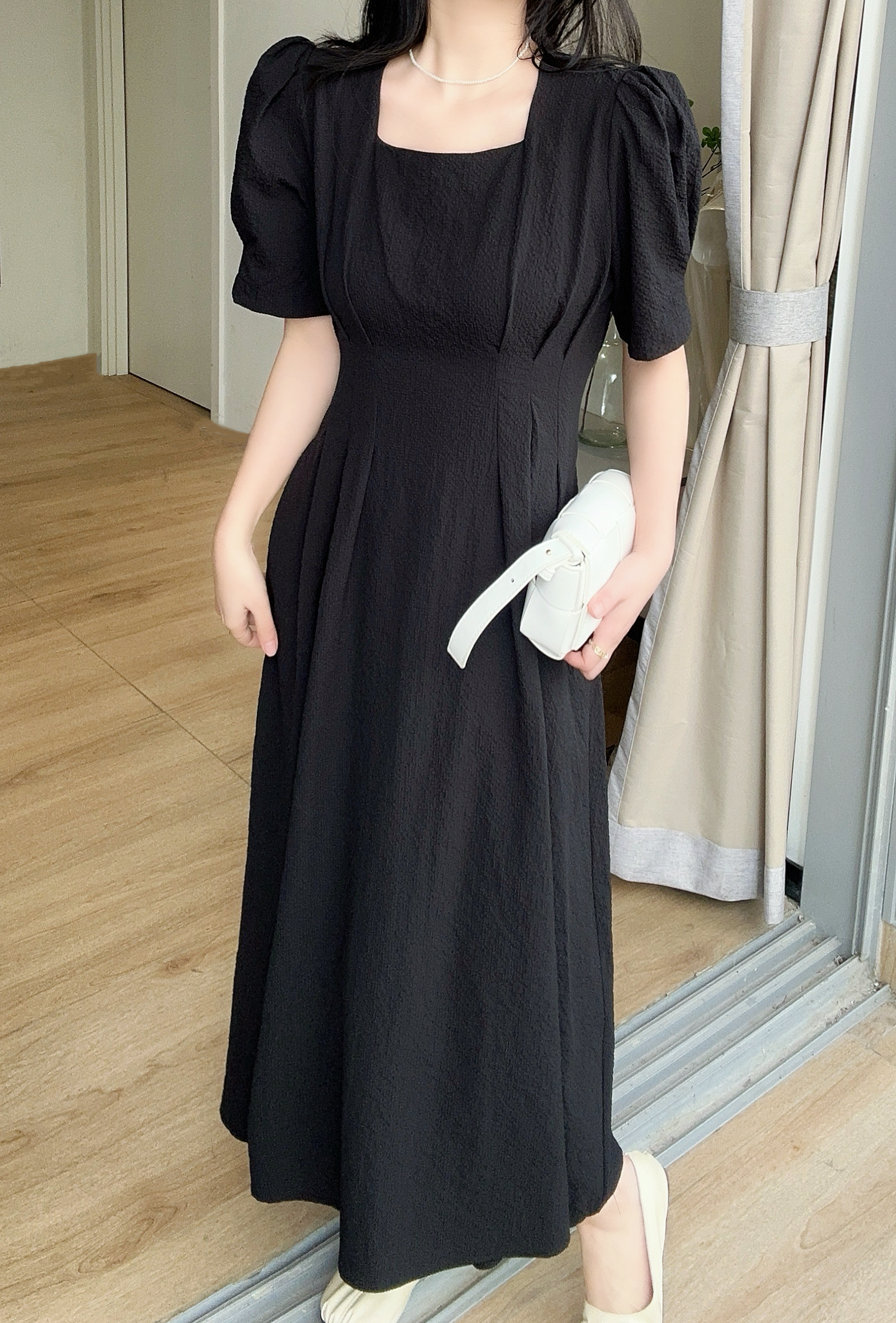 Cloud Garden Square Neck Dress - 클라우드 가든 스퀘어넥 원피스