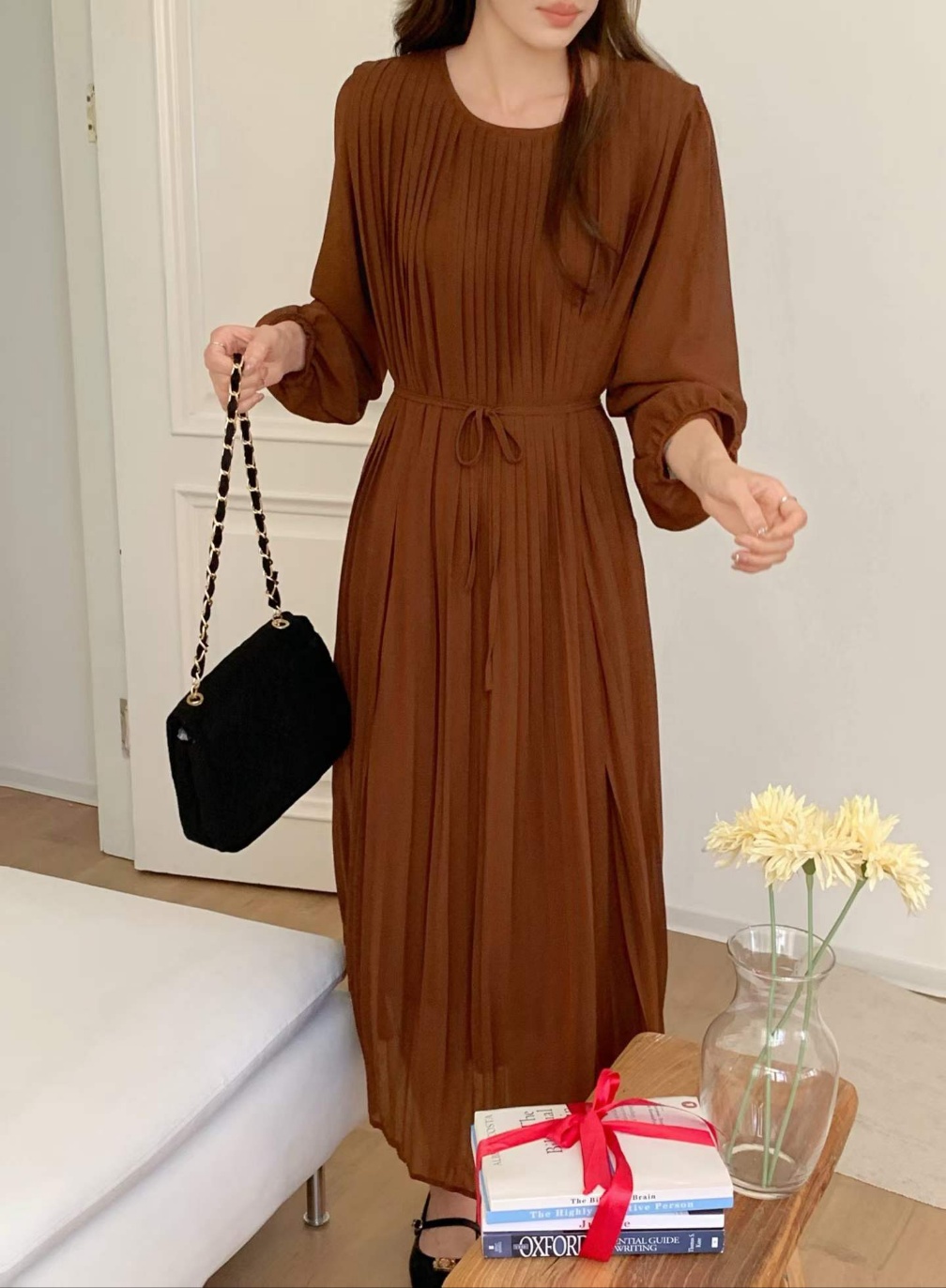 Misty Pleats Long Dress - 미스티 플리츠 롱 드레스