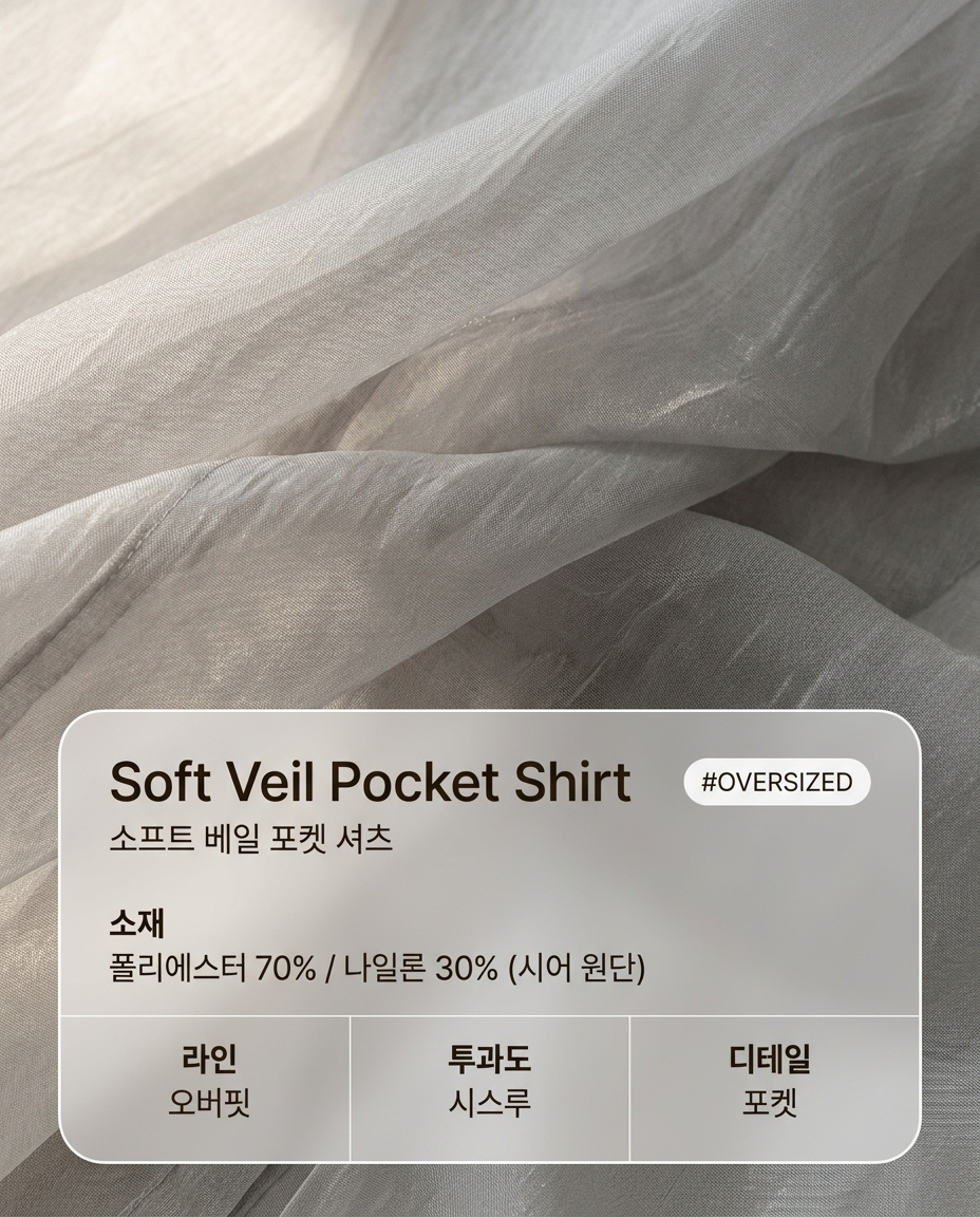 Soft Veil Pocket Shirt - 소프트 베일 포켓 셔츠