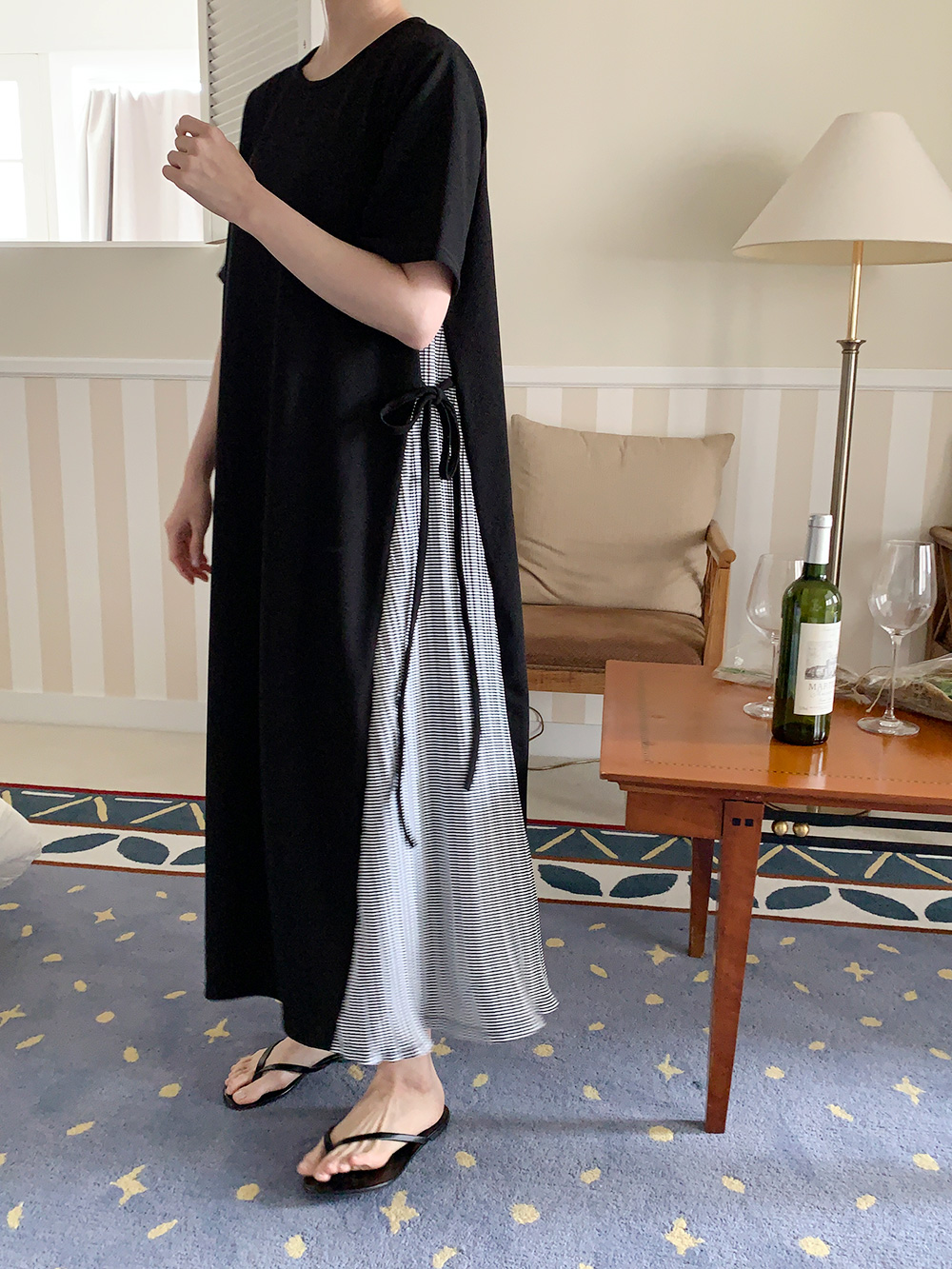 Breezy Ribbon Pleats Dress - 브리지 리본 플리츠 원피스