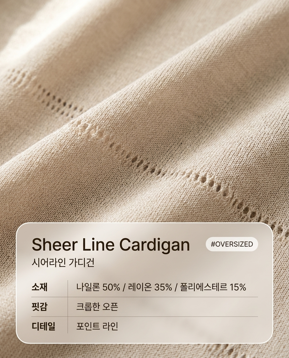 Sheer Line Cardigan - 시어라인 가디건