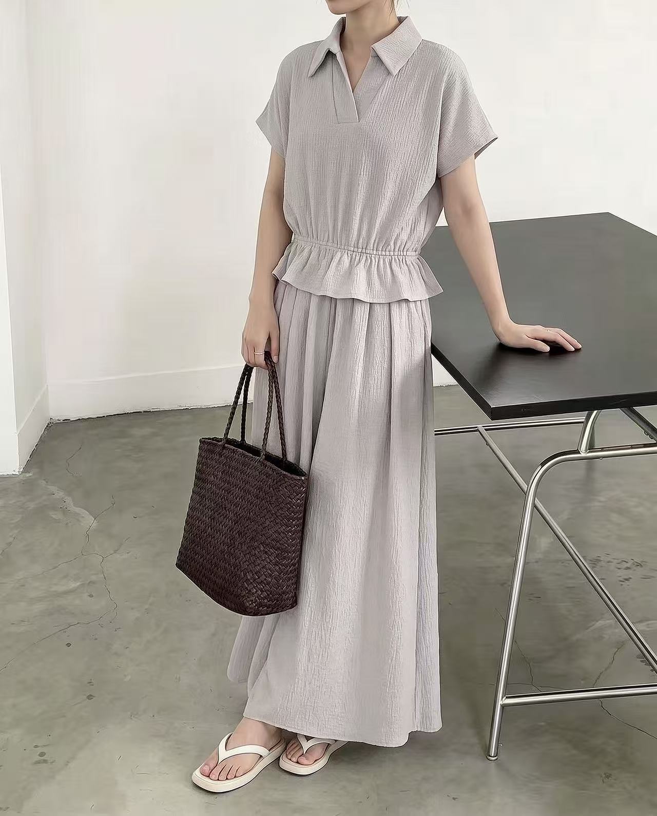 Relax Mood Wide Pants Set - 릴렉스 무드 와이드 팬츠 세트