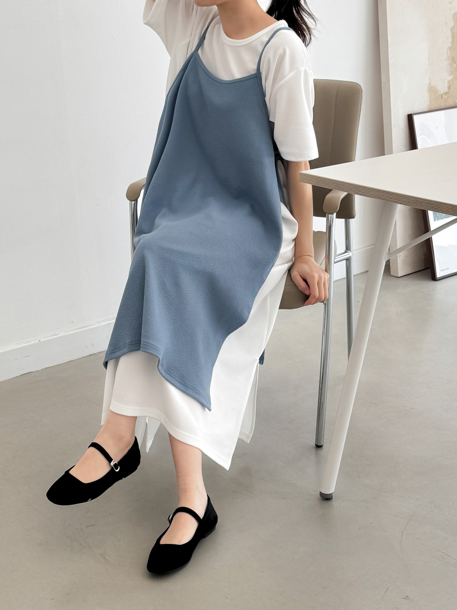 Simple Chic Strap Layer Dress - 심플 시크 스트랩 레이어 드레스