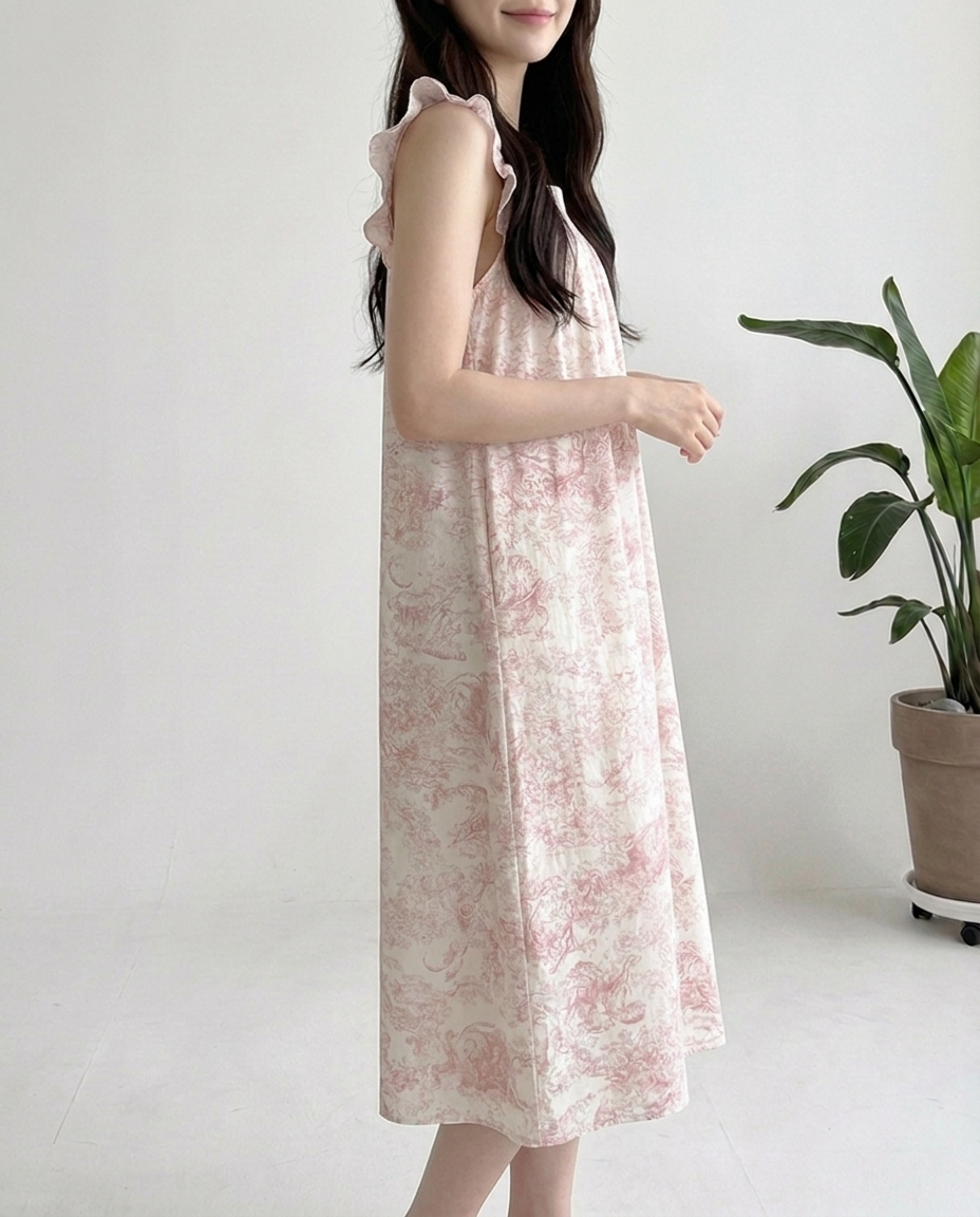 Toile Whisper Maxi Dress - 뜨왈 위스퍼 맥시 드레스
