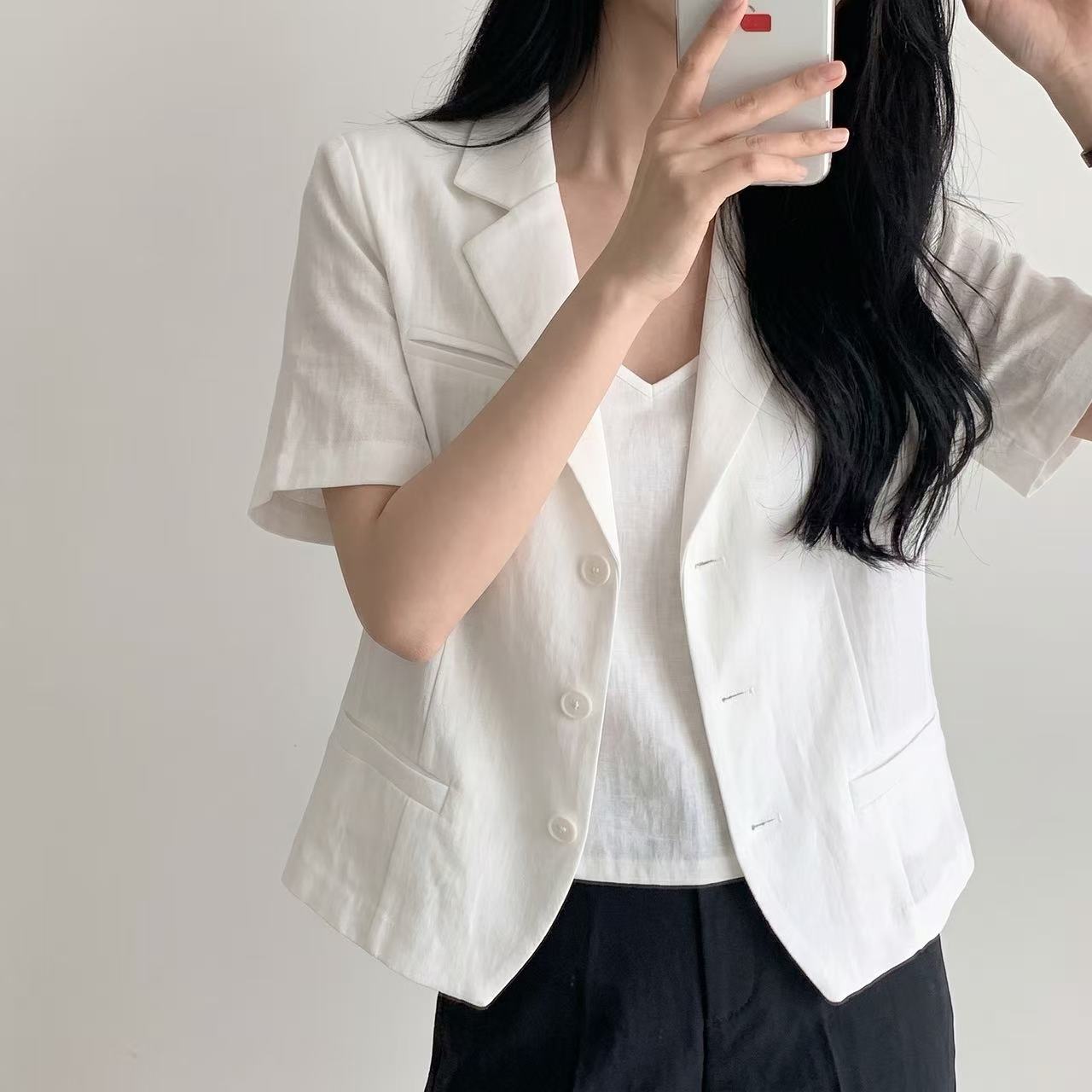 Romantic Lace Back Half Jacket - 로맨틱 레이스 백 하프 자켓