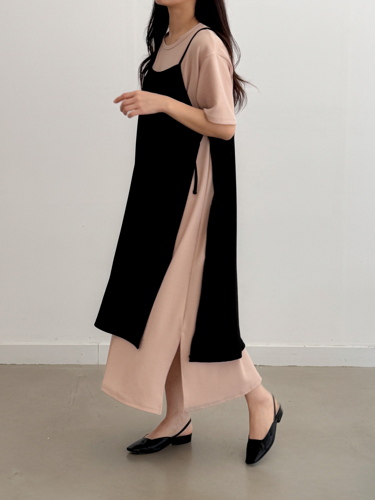 Simple Chic Strap Layer Dress - 심플 시크 스트랩 레이어 드레스