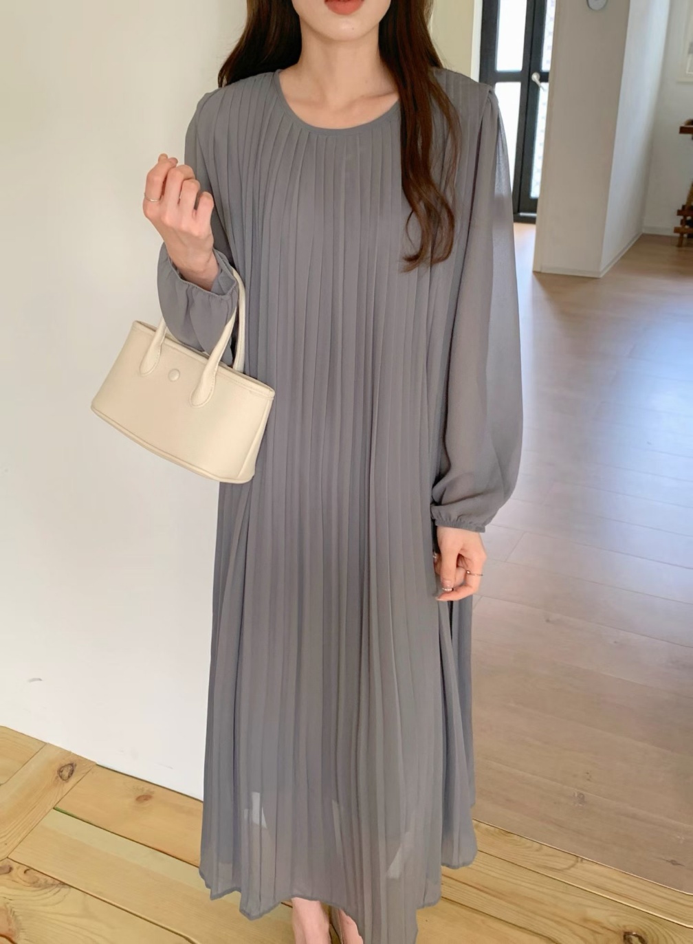 Misty Pleats Long Dress - 미스티 플리츠 롱 드레스