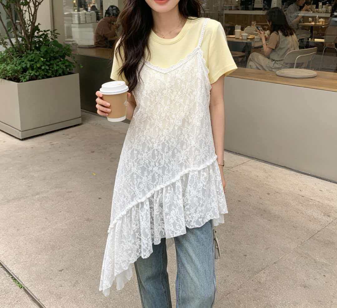 Lace Whisper Layered Cami - 레이스 위스퍼 레이어드 나시