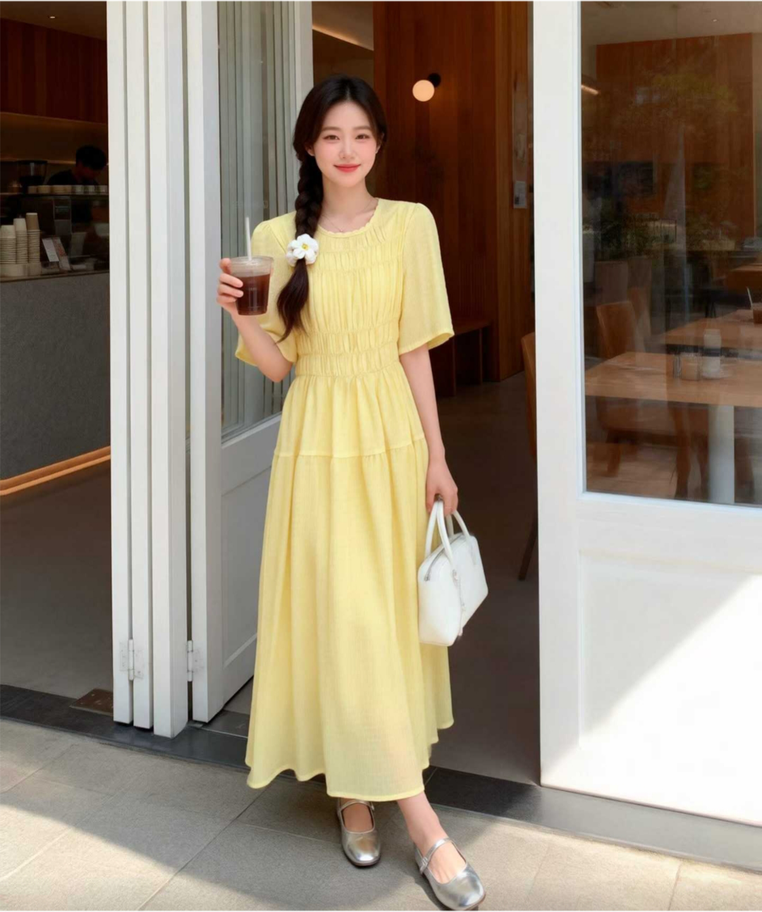 Cloud Shirring Breeze Dress - 클라우드 셔링 브리즈 원피스