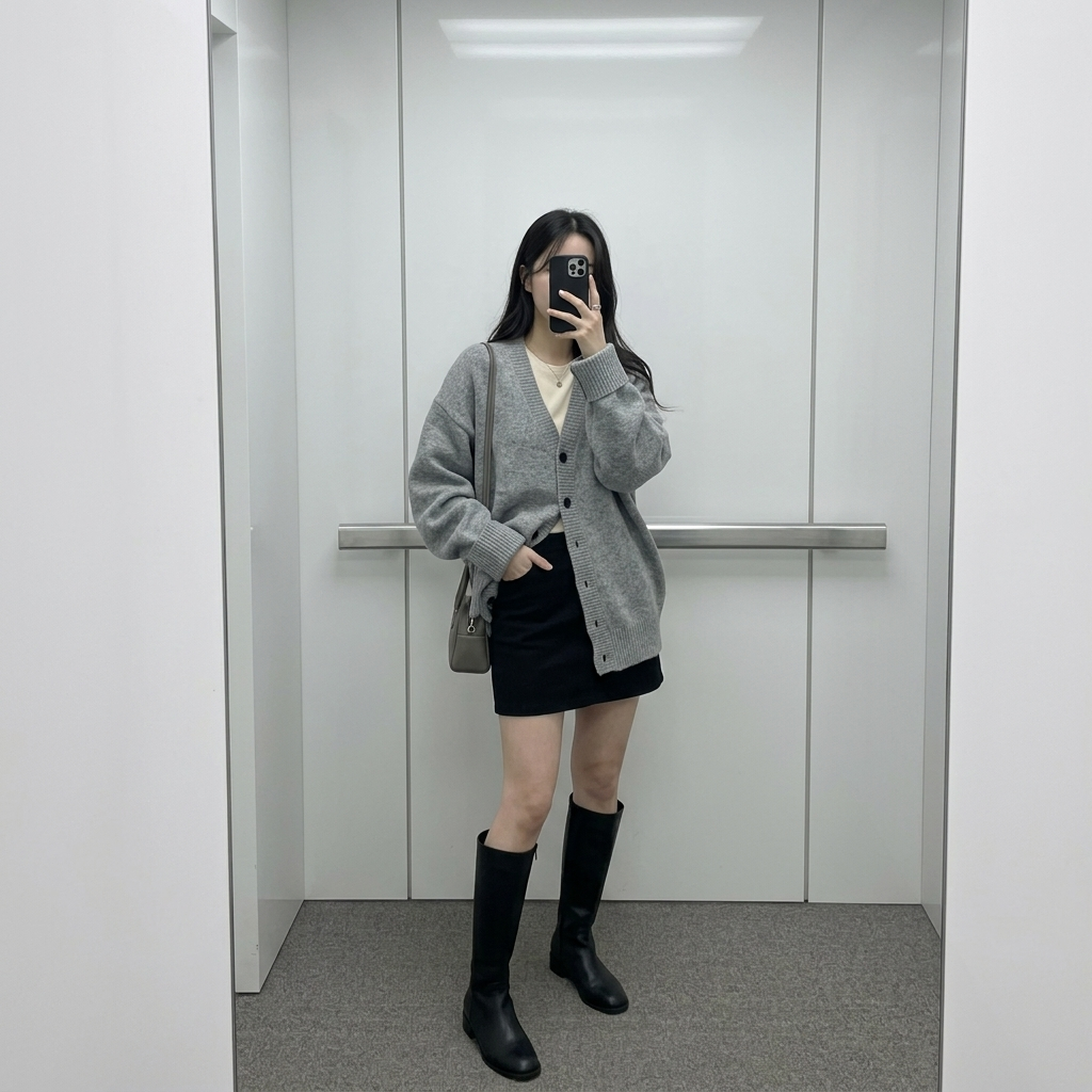 Mild Day Knit Cardigan - 마일드 데이 니트 가디건