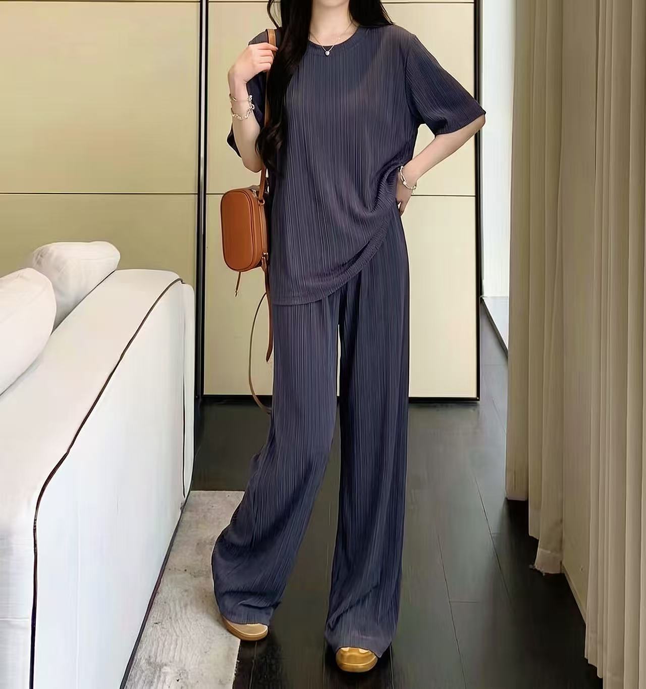 Relax Pleated Wide Set - 릴랙스 플리츠 와이드 셋업