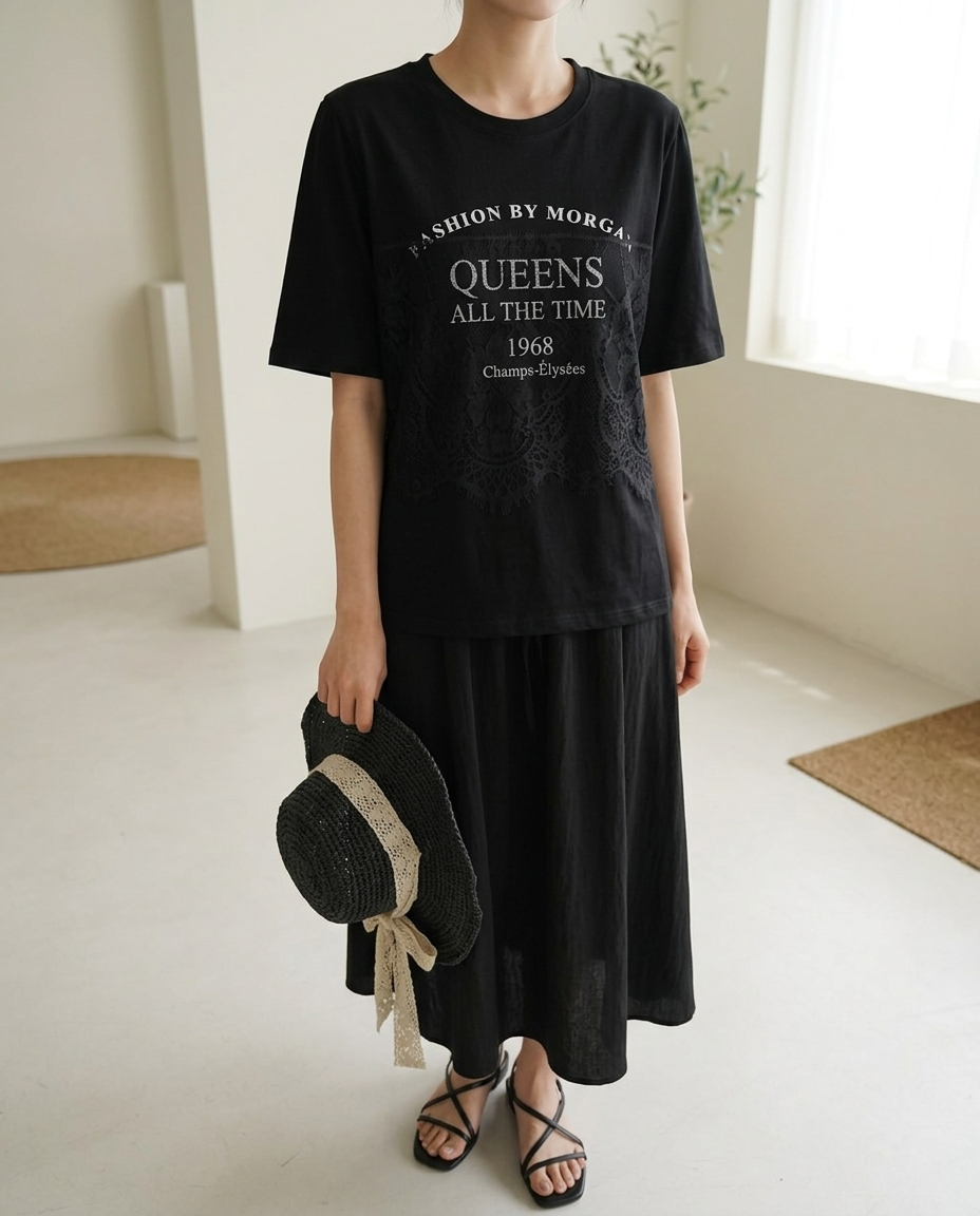 퀸스 레이스 티 - Queens Lace Tee