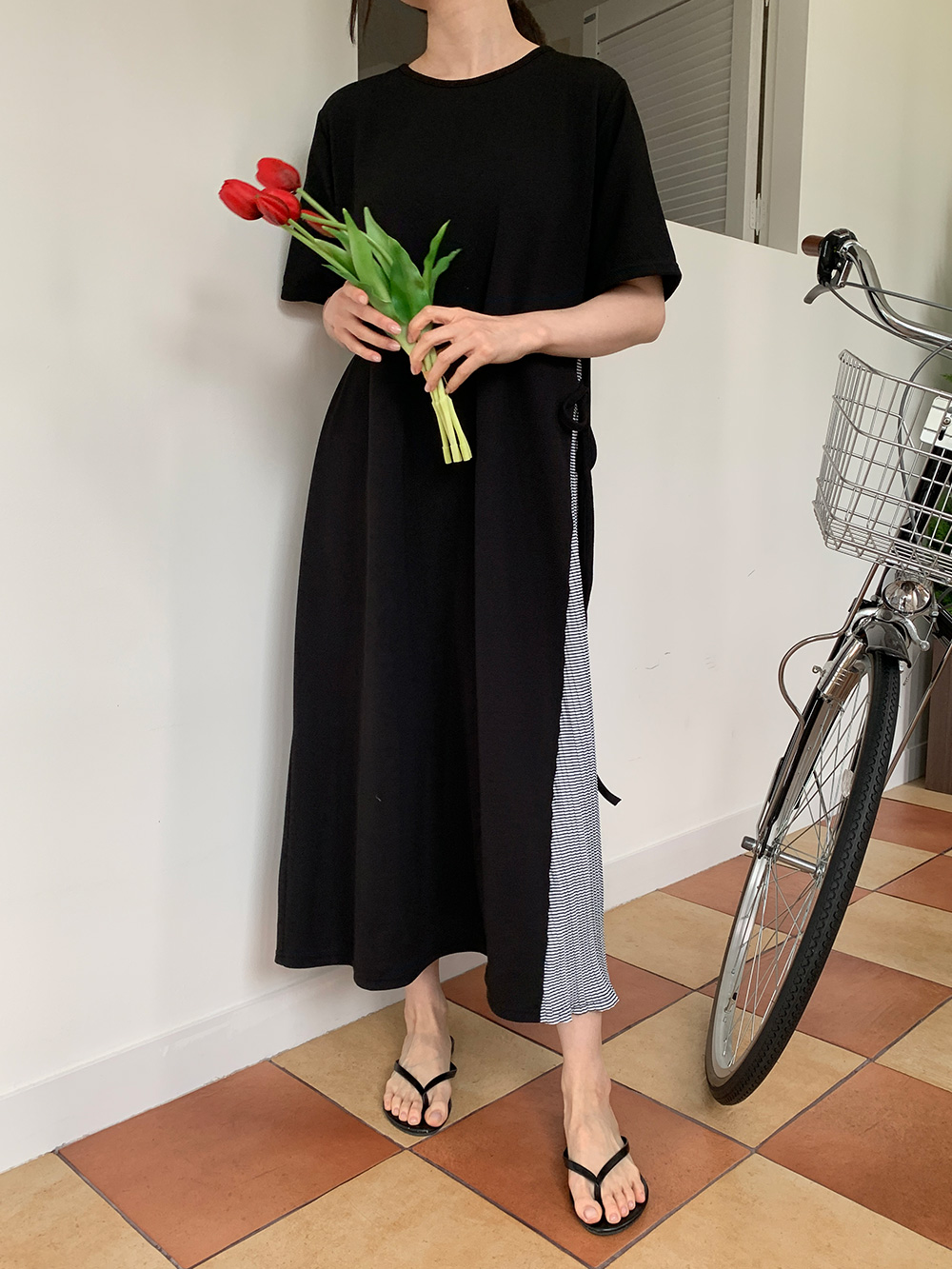 Breezy Ribbon Pleats Dress - 브리지 리본 플리츠 원피스
