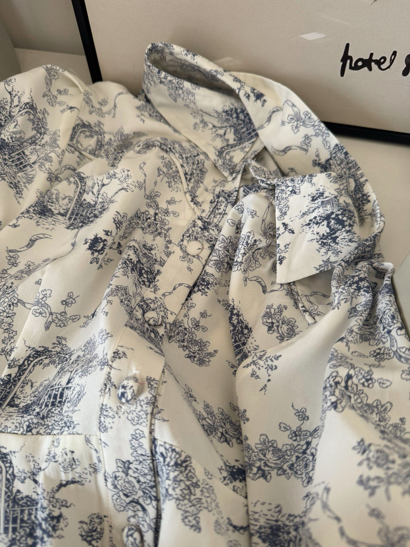French Toile Classic Shirt Dress - 프렌치 뜨왈 클래식 셔츠 드레스