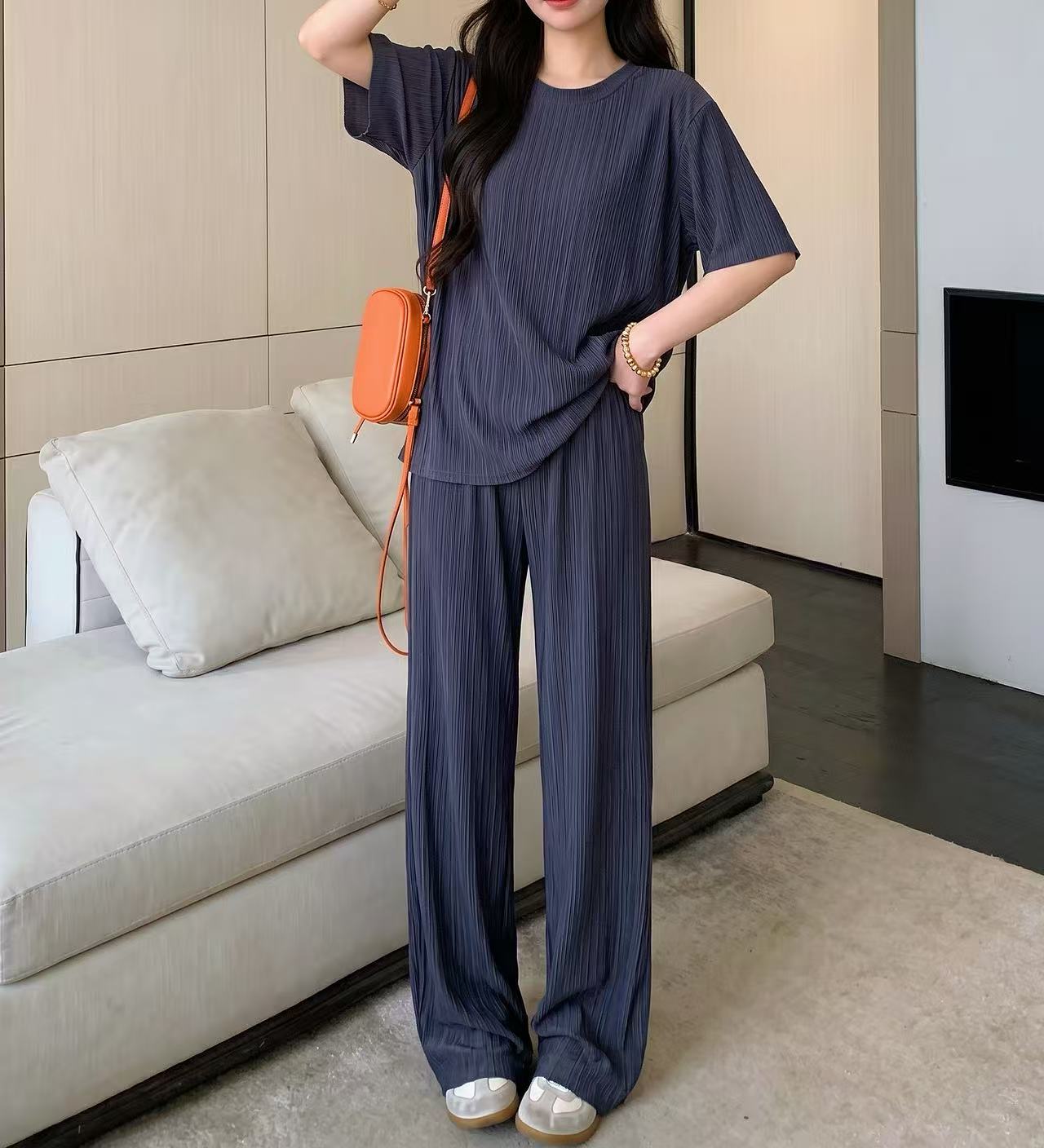 Relax Pleated Wide Set - 릴랙스 플리츠 와이드 셋업