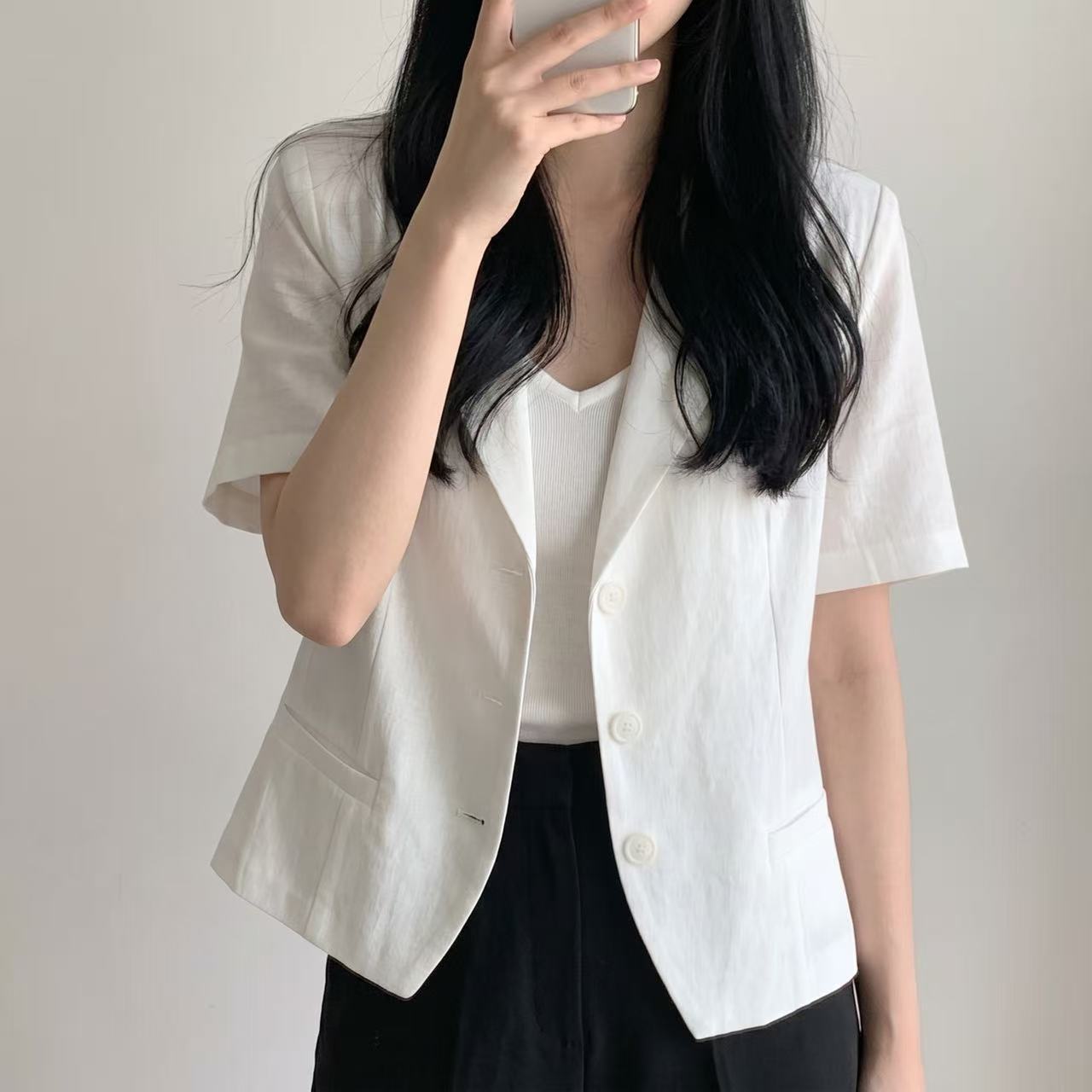 Romantic Lace Back Half Jacket - 로맨틱 레이스 백 하프 자켓