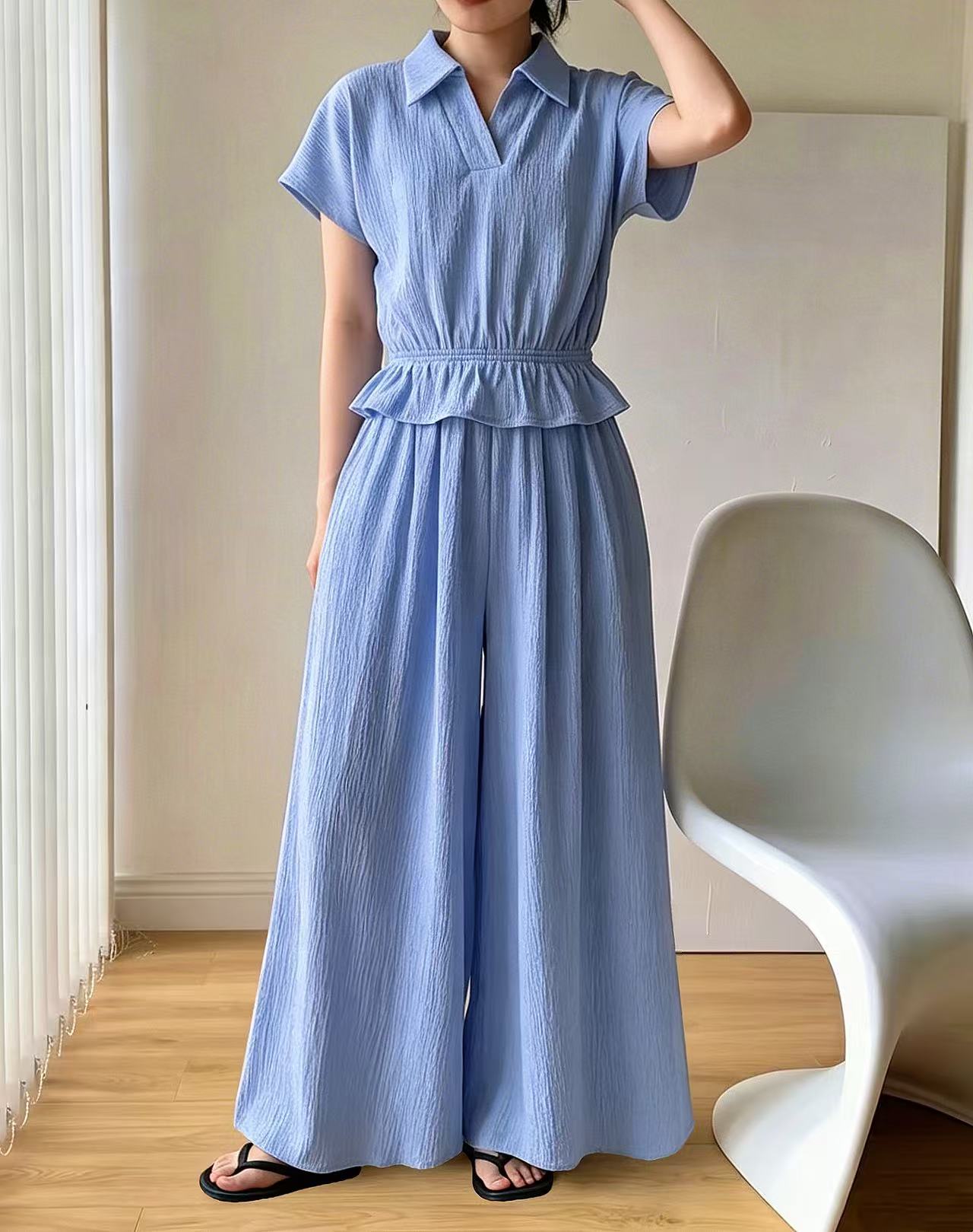 Relax Mood Wide Pants Set - 릴렉스 무드 와이드 팬츠 세트